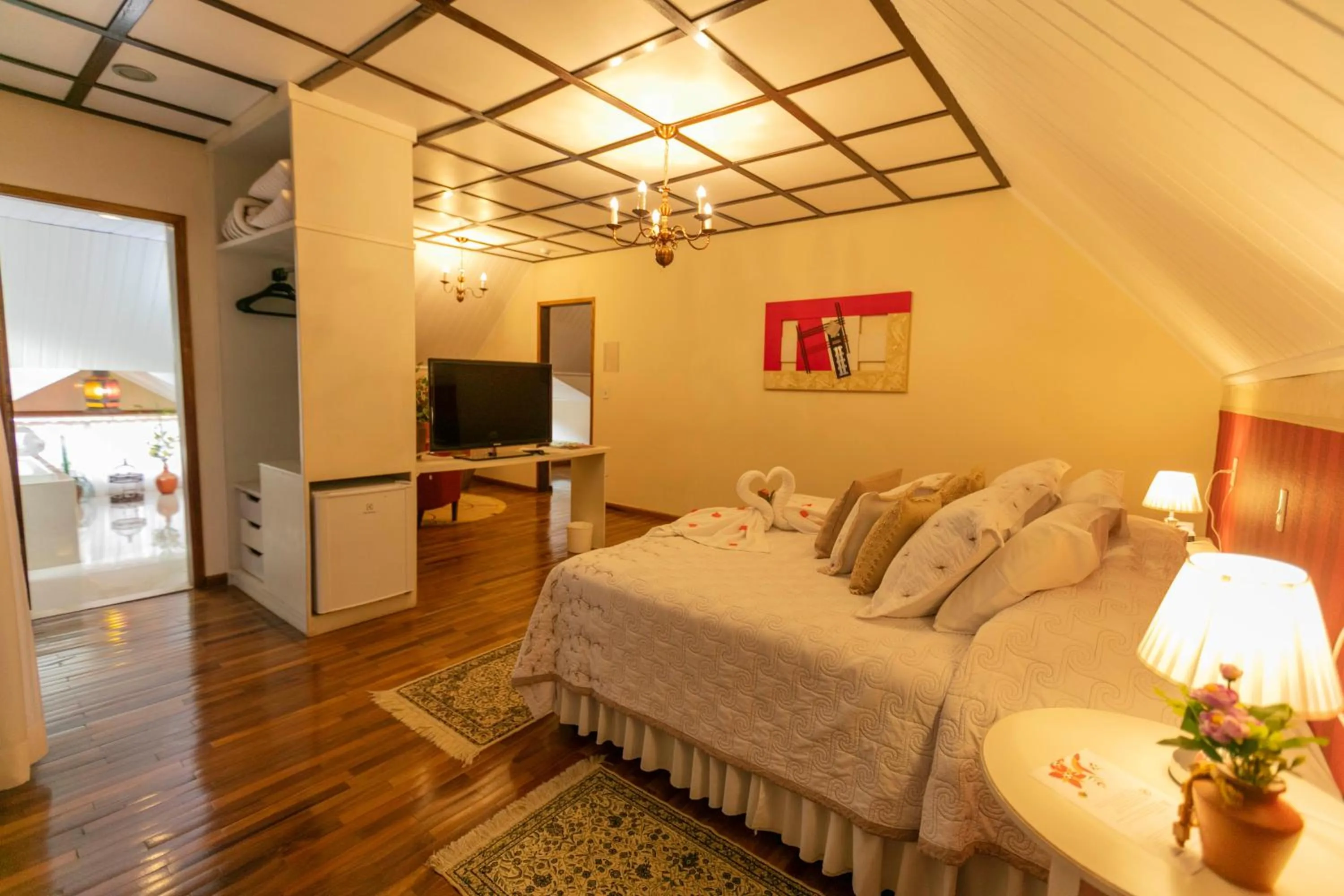 Bedroom, Bed in Pousada das Hortênsias