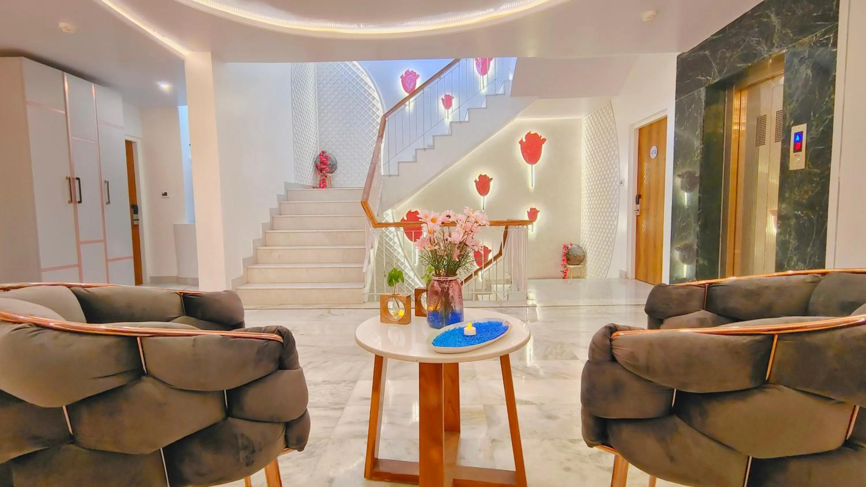 Seating area in Sarang Palace - A Luxury Boutique Hotel