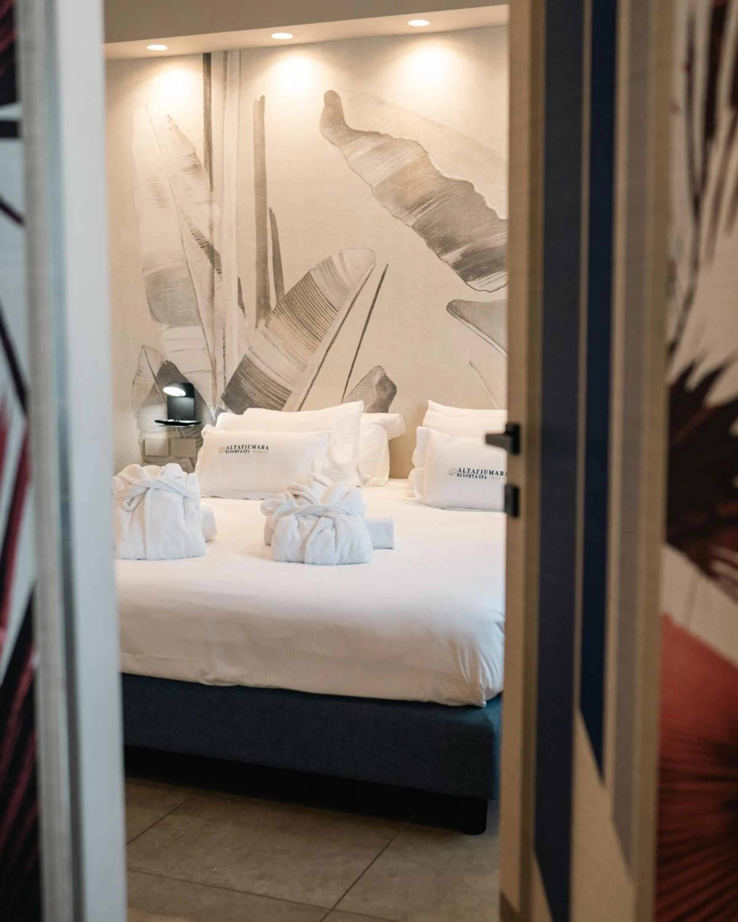 Bed in Altafiumara Resort & Spa