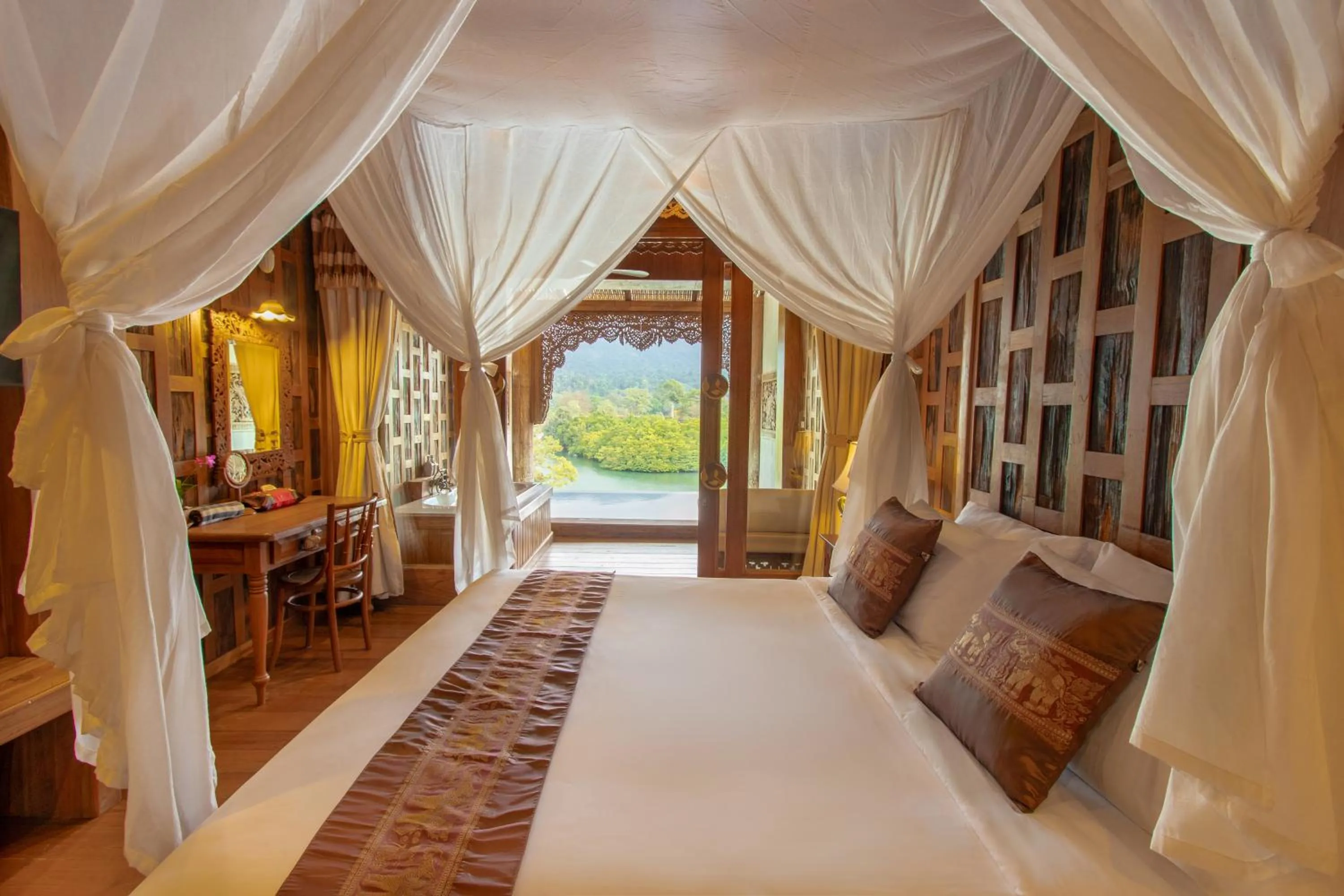 Property building, Bed in Santhiya Koh Chang Resort