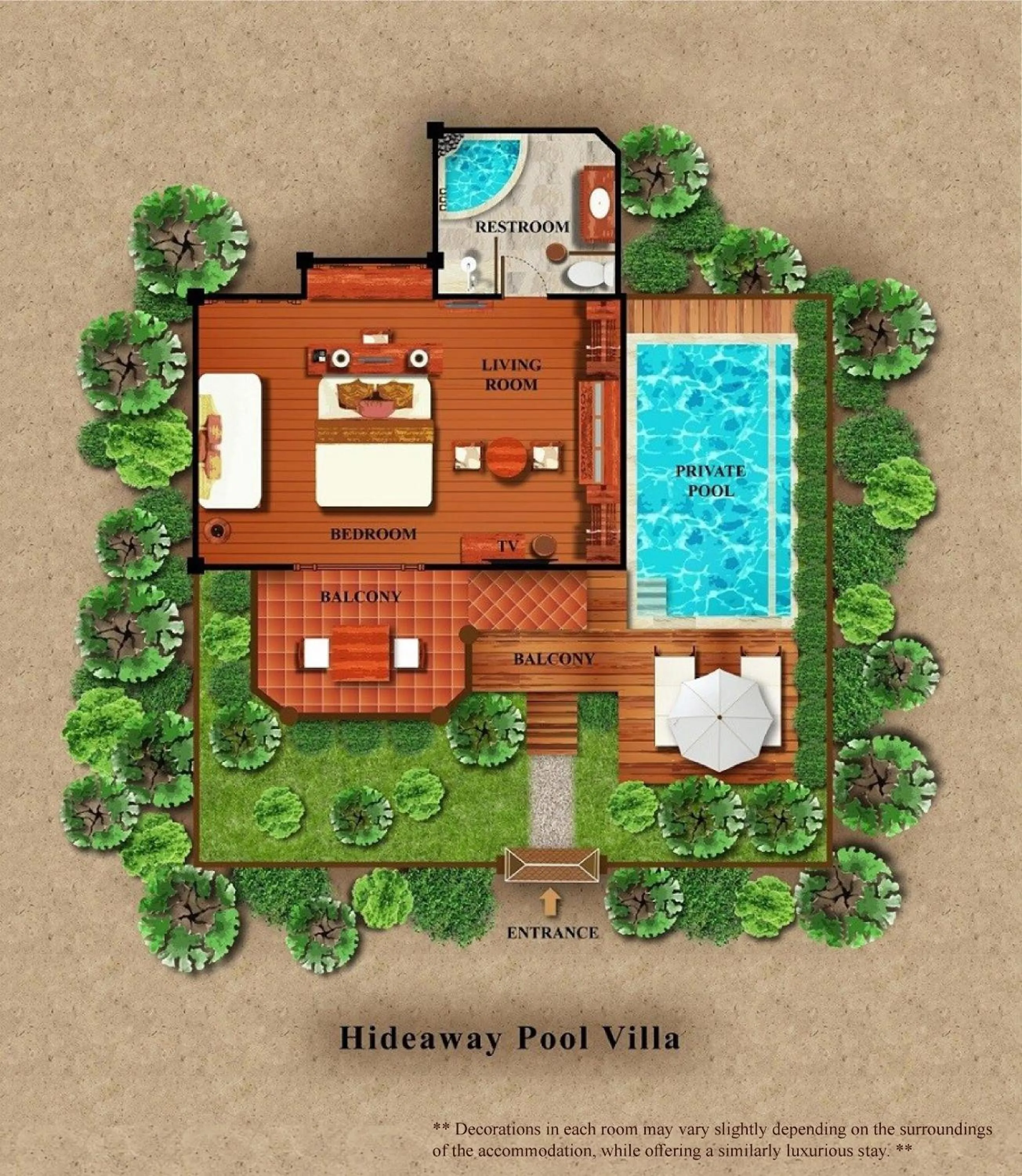 Floor plan in Santhiya Koh Chang Resort