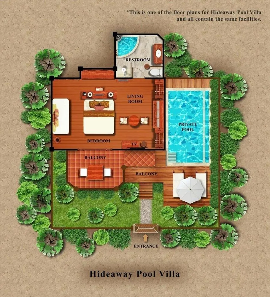 Floor plan in Santhiya Koh Chang Resort