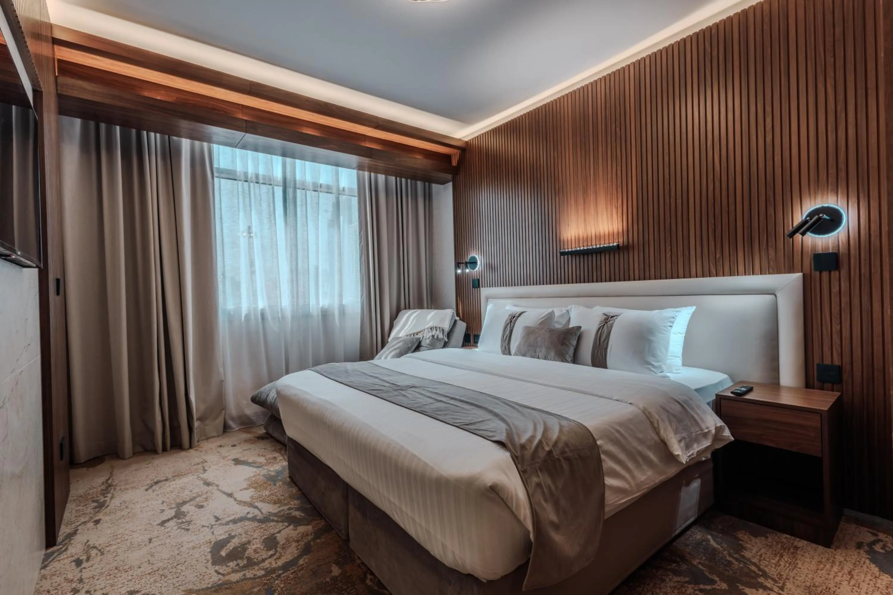 Bed in Kuwait Continental Hotel