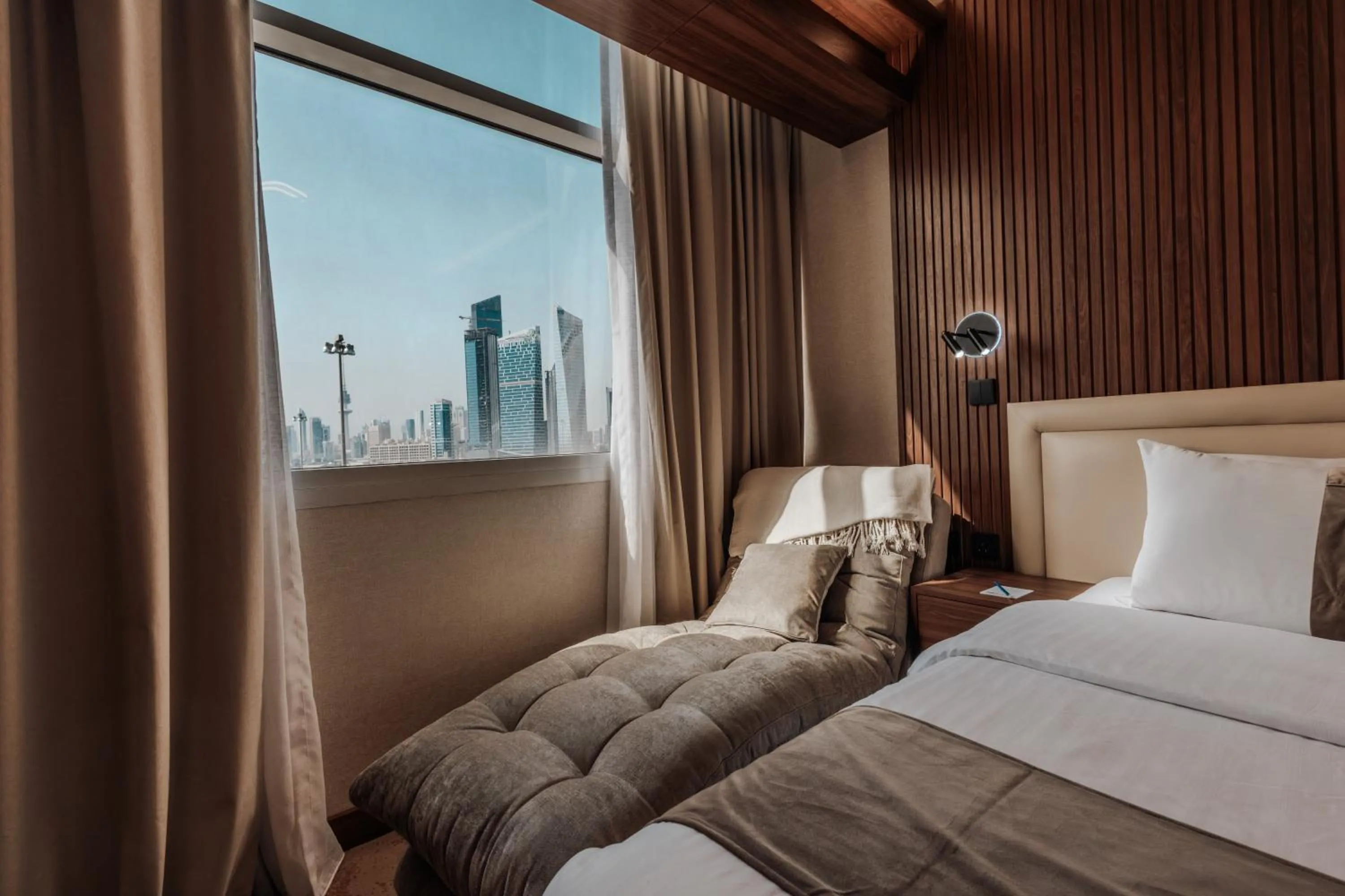 Bed in Kuwait Continental Hotel