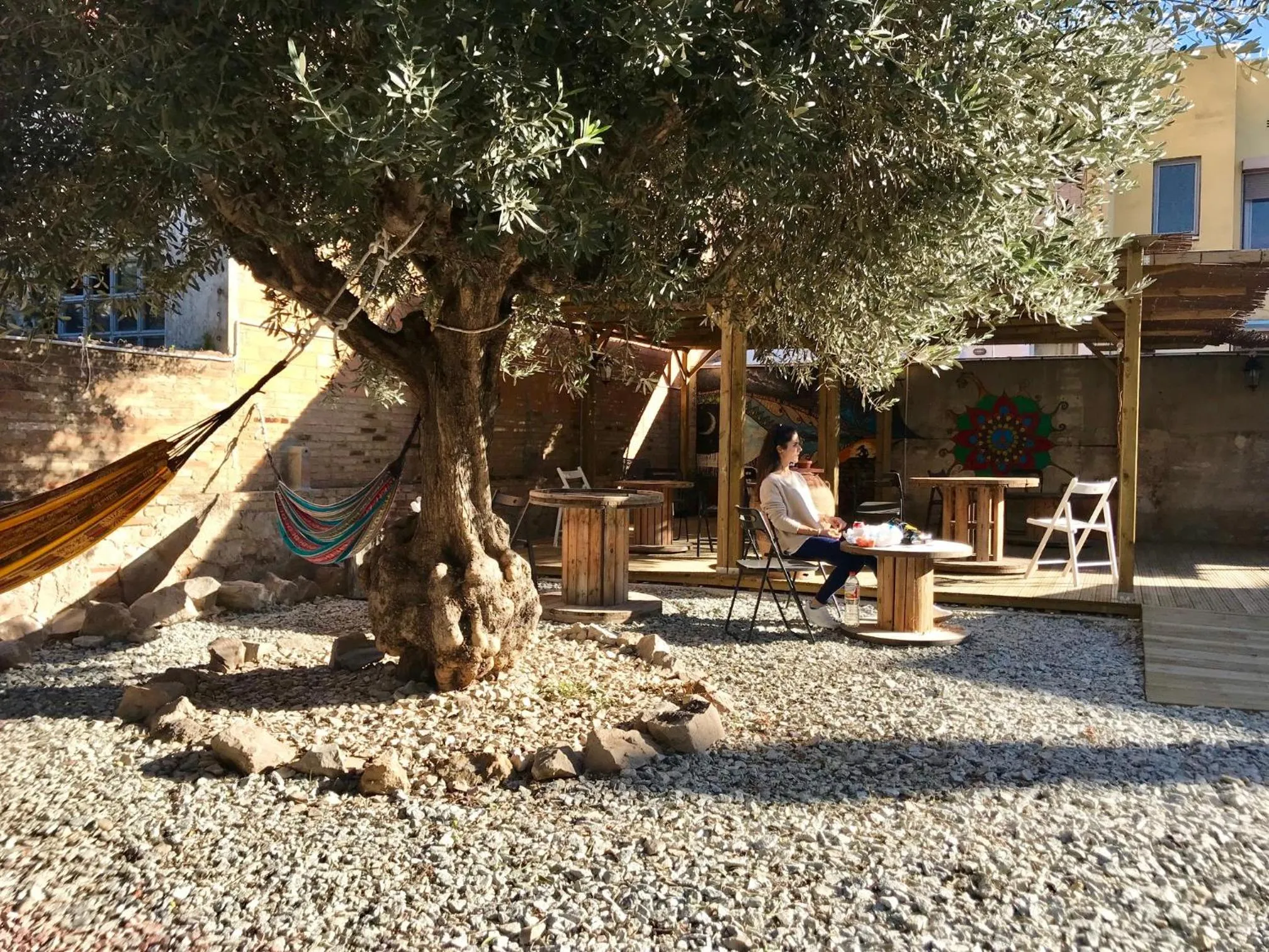 Patio in Mucha Masia Hostel Rural Urba