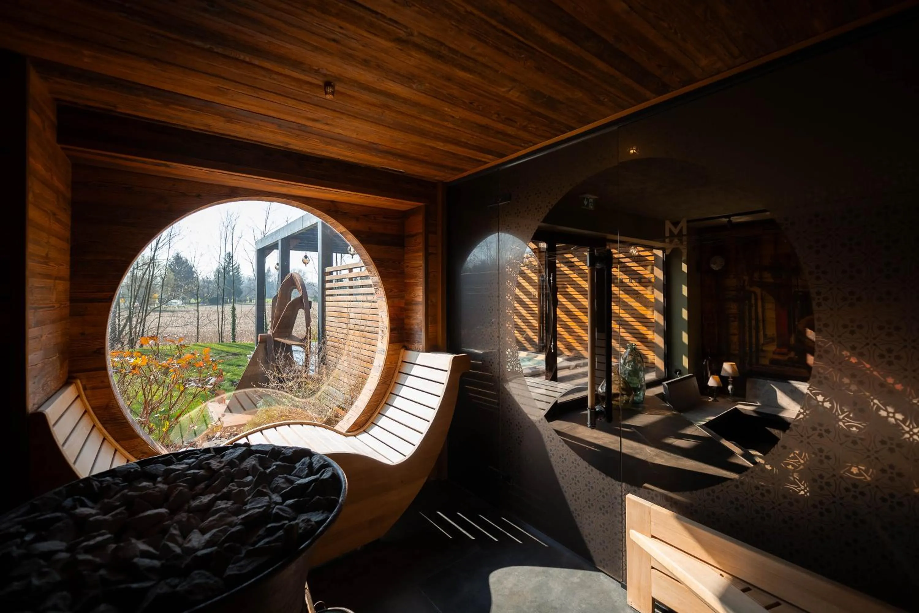 Sauna in Hôtel-SPA Le Moulin De La Wantzenau - Strasbourg Nord