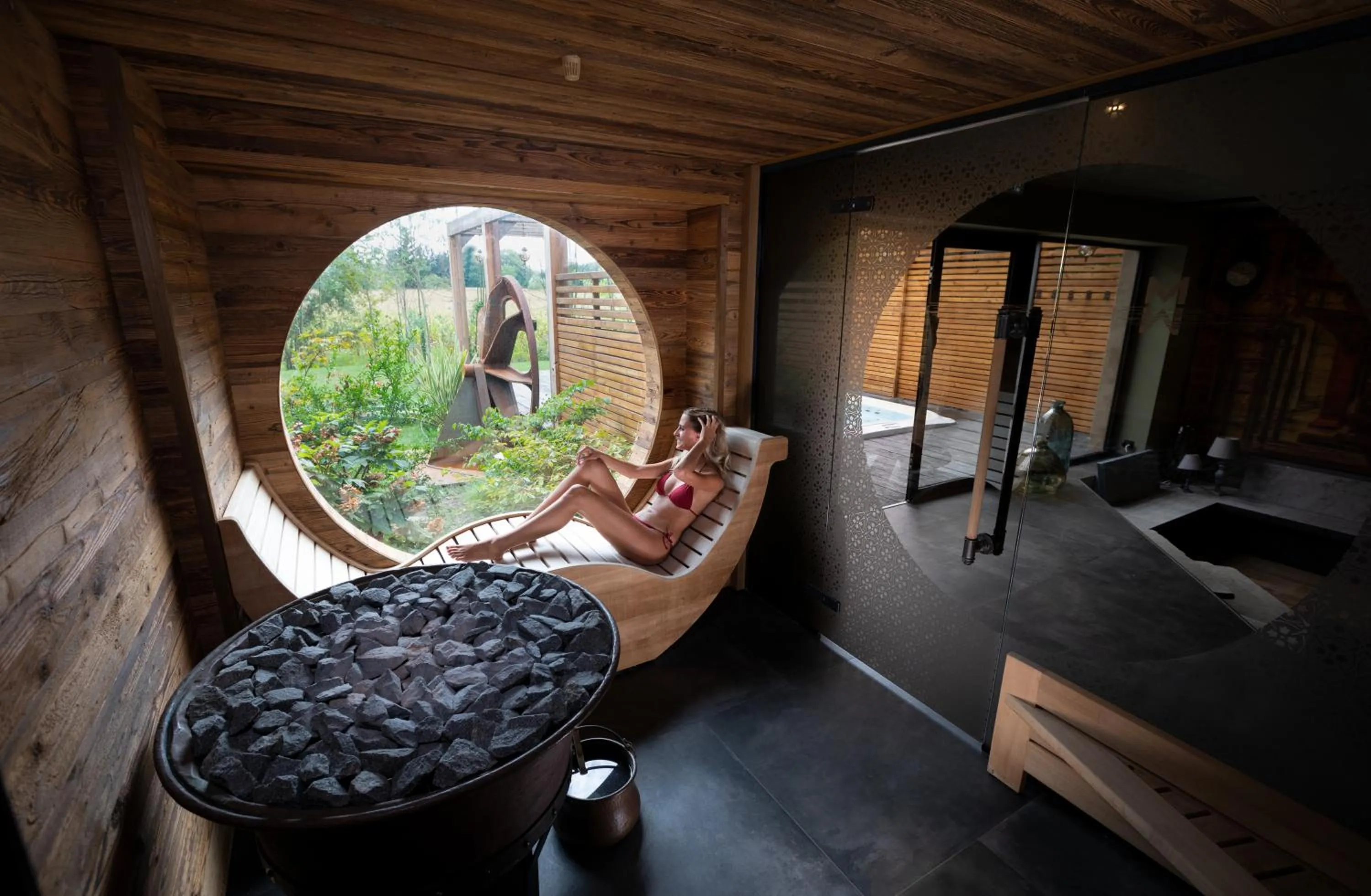 Sauna in Hôtel-SPA Le Moulin De La Wantzenau - Strasbourg Nord