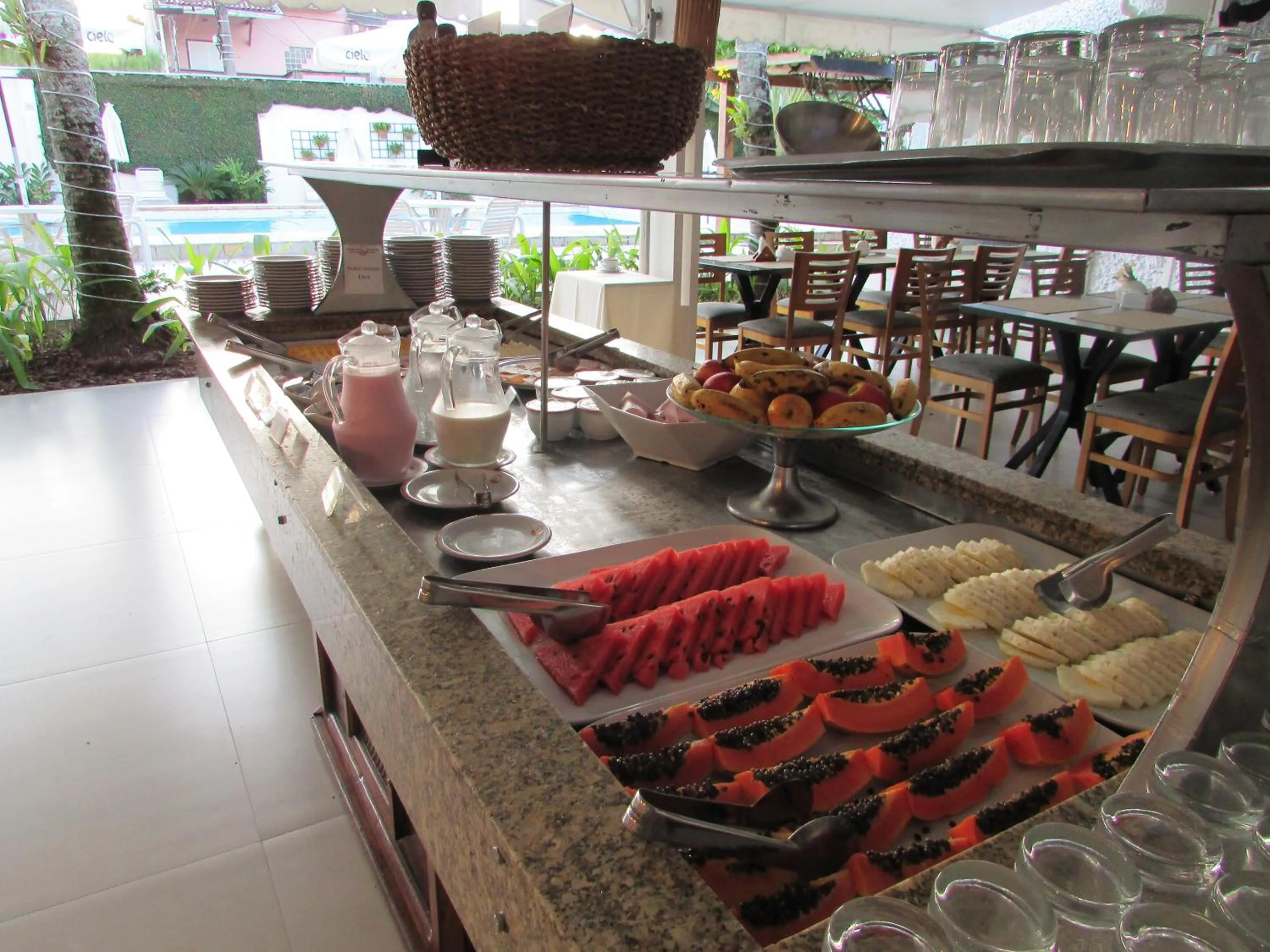 Buffet breakfast in Ubatuba Palace Hotel