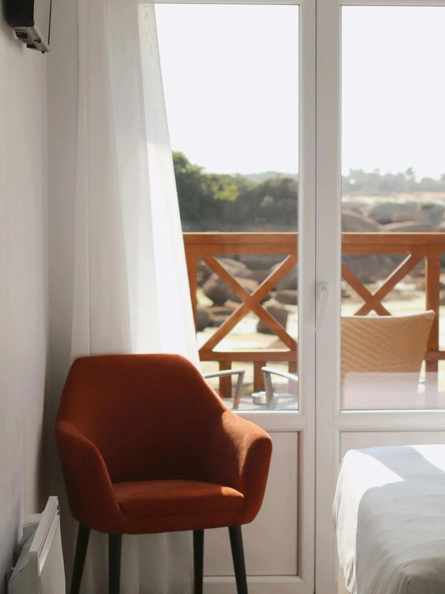 Photo of the whole room, Bed in Logis Hôtel Saint Guirec Et De La Plage
