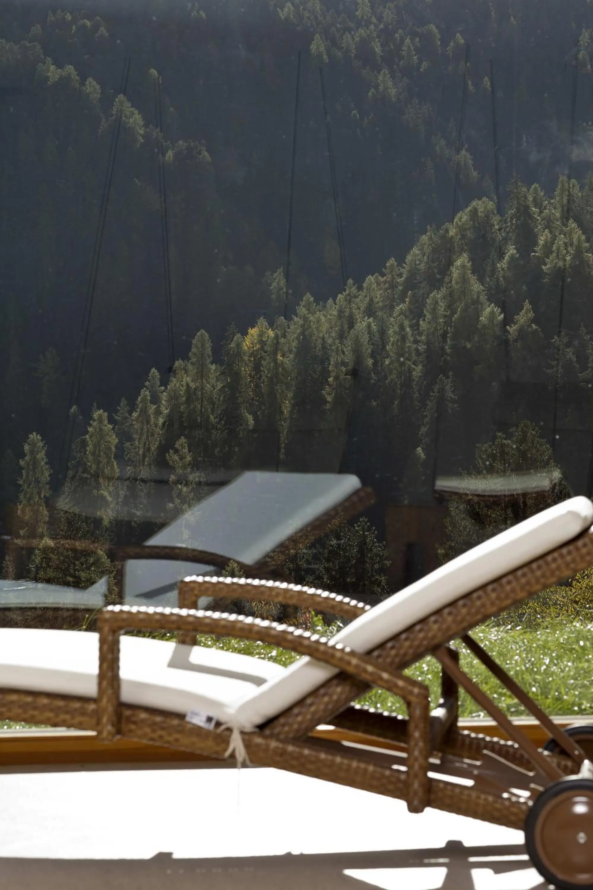 Balcony/Terrace in Hotel Arnica Scuol - Adults Only