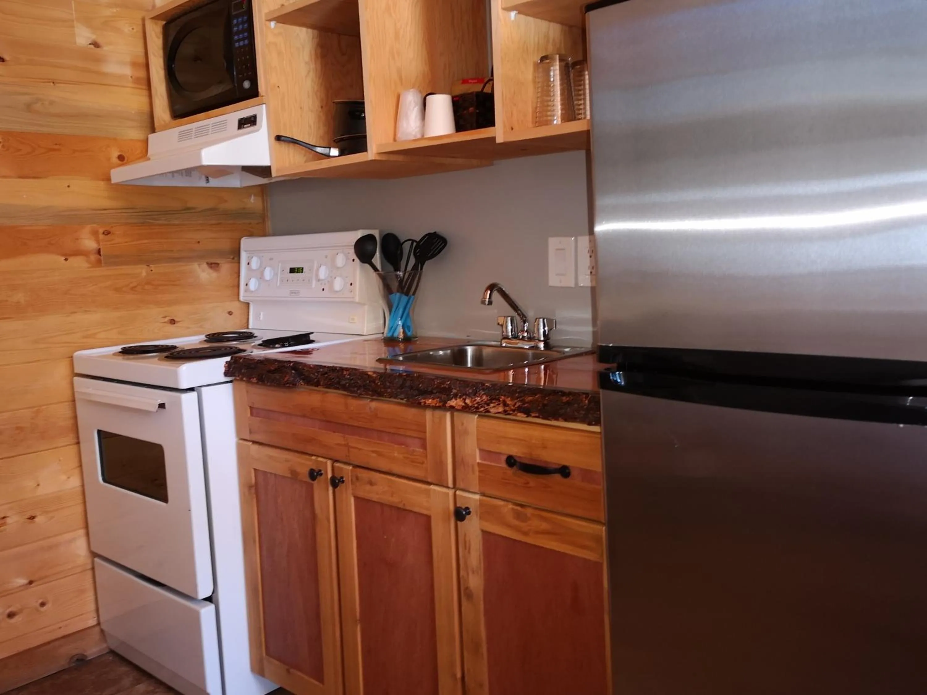 Kitchen or kitchenette in Overlook Inn & Cabins