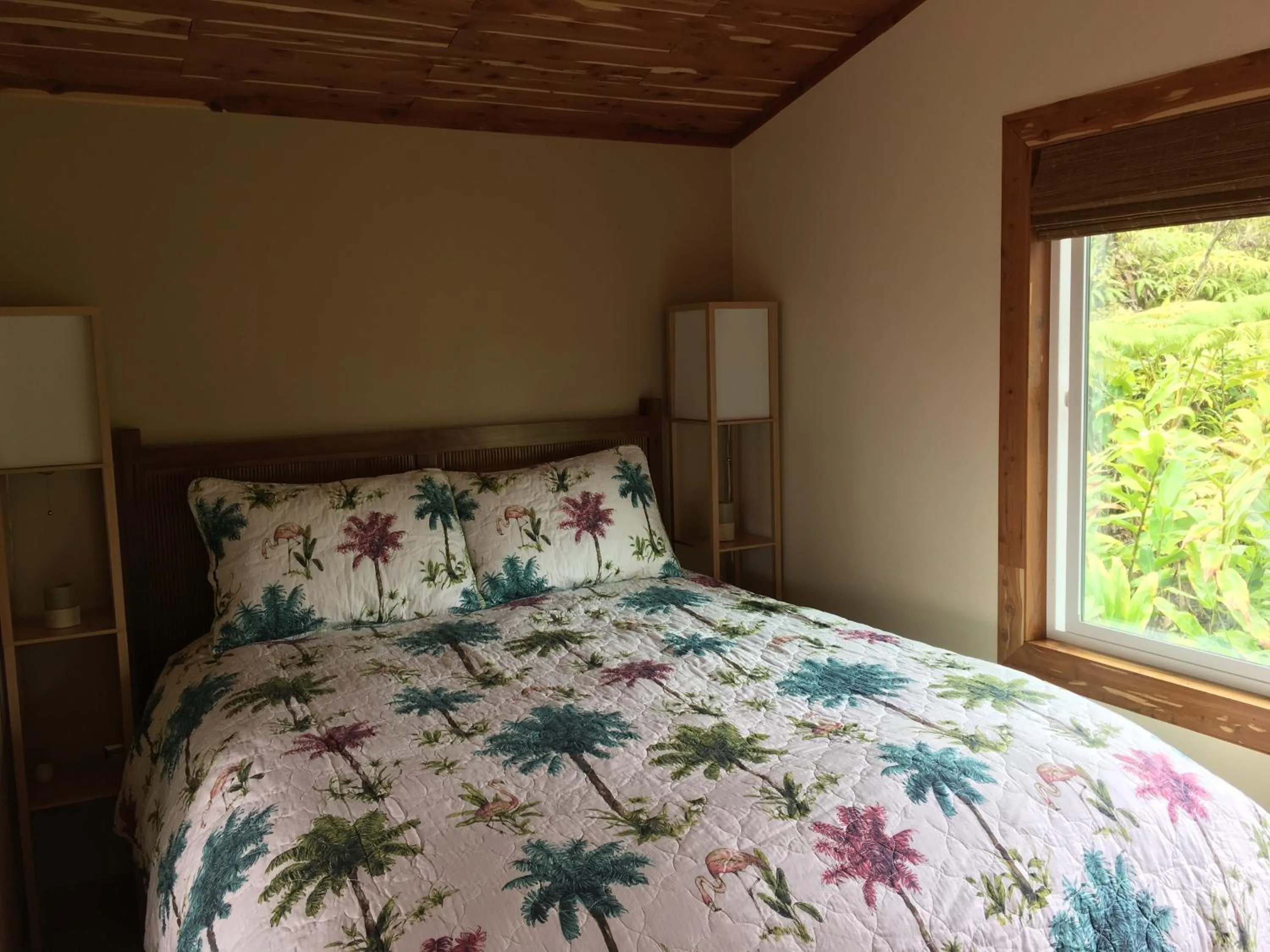 Bed in Volcano Eco Cabin & Eco Lodge