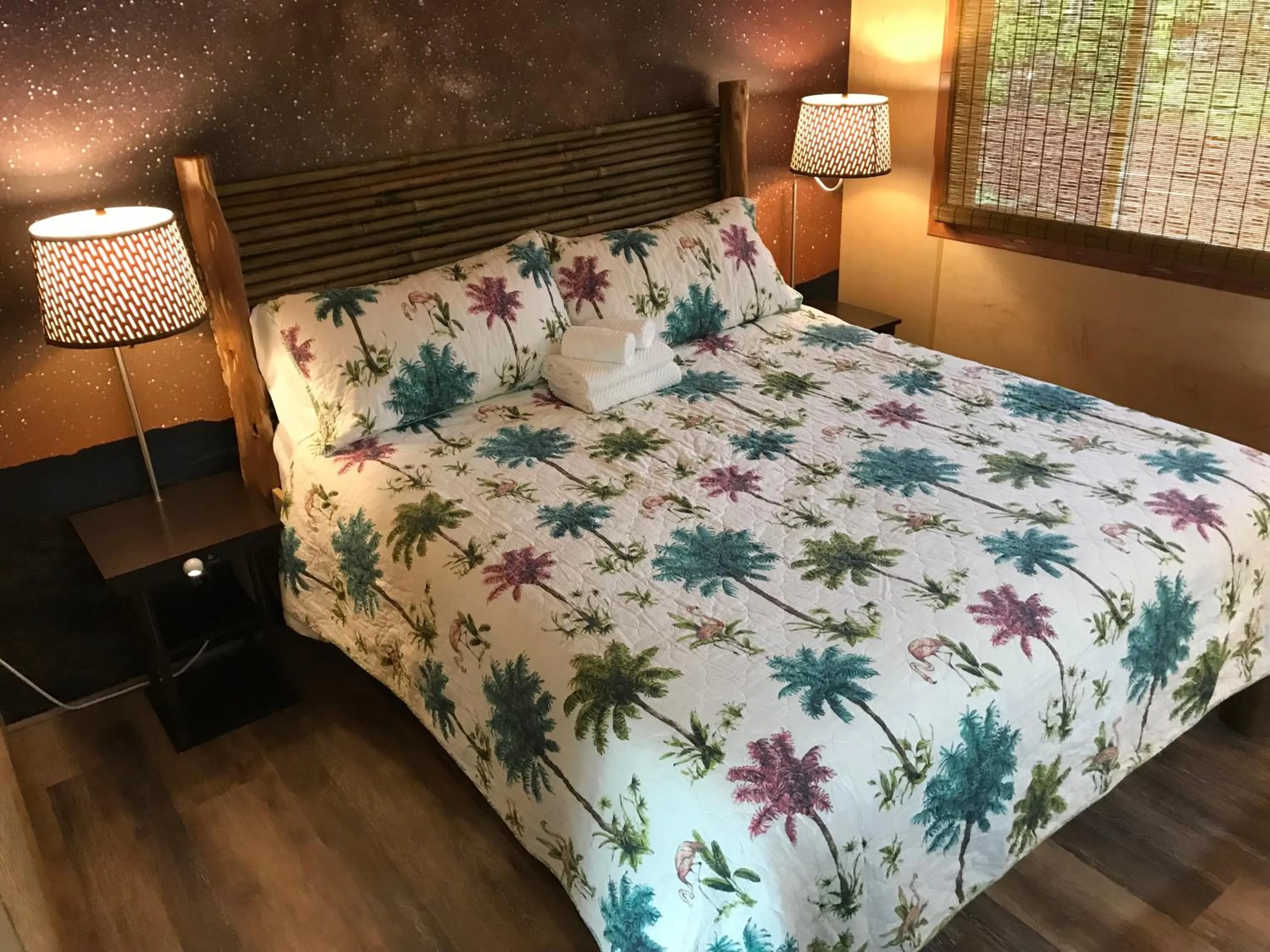 Bed in Volcano Eco Cabin & Eco Lodge