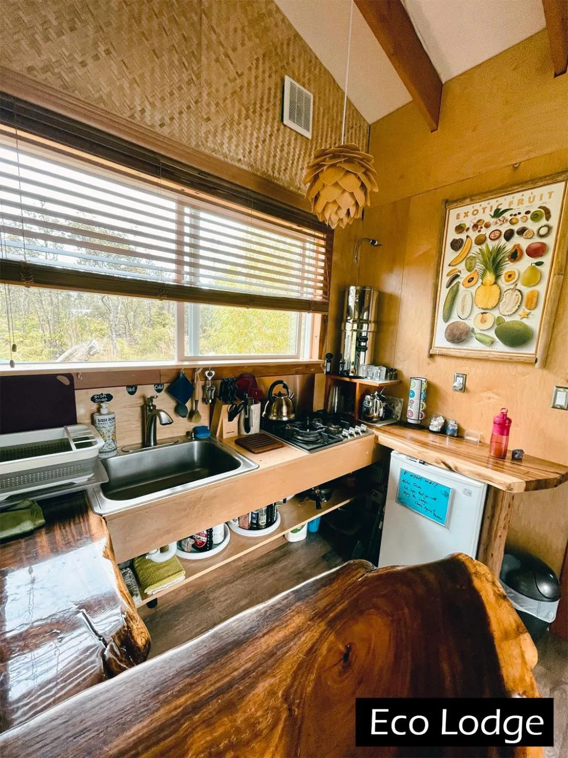 Kitchen or kitchenette in Volcano Eco Cabin & Eco Lodge