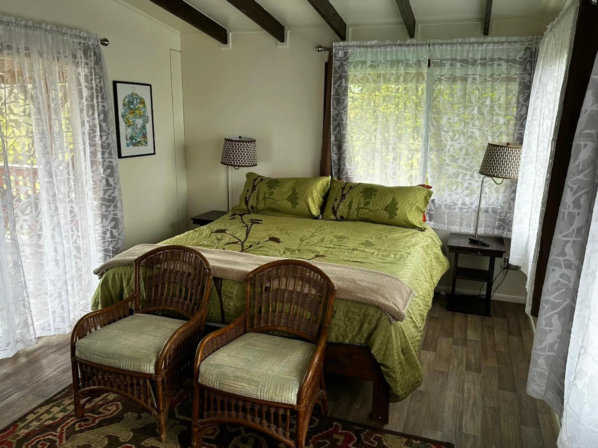 Bed in Volcano Eco Cabin & Eco Lodge