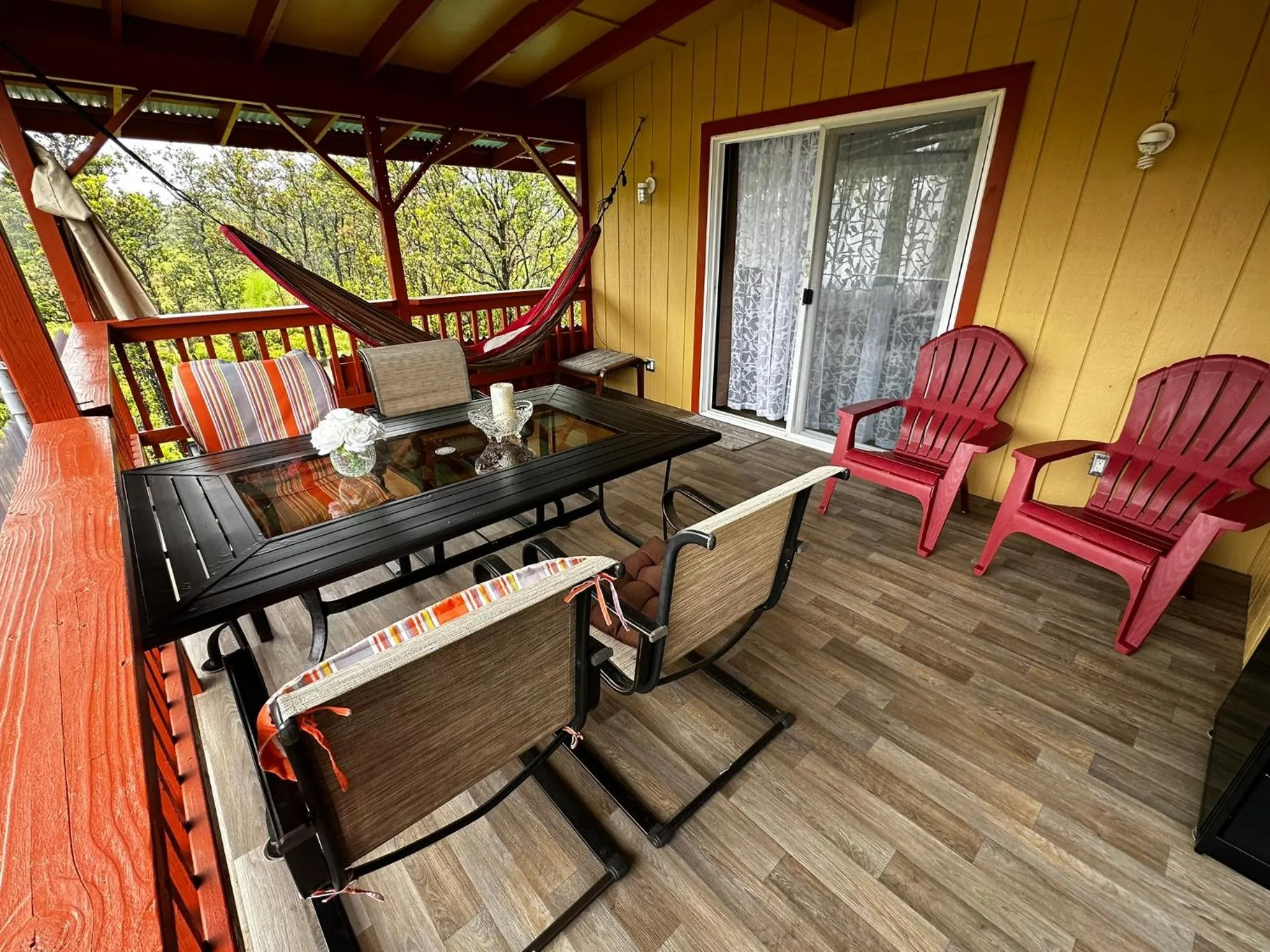 Balcony/Terrace in Volcano Eco Cabin & Eco Lodge