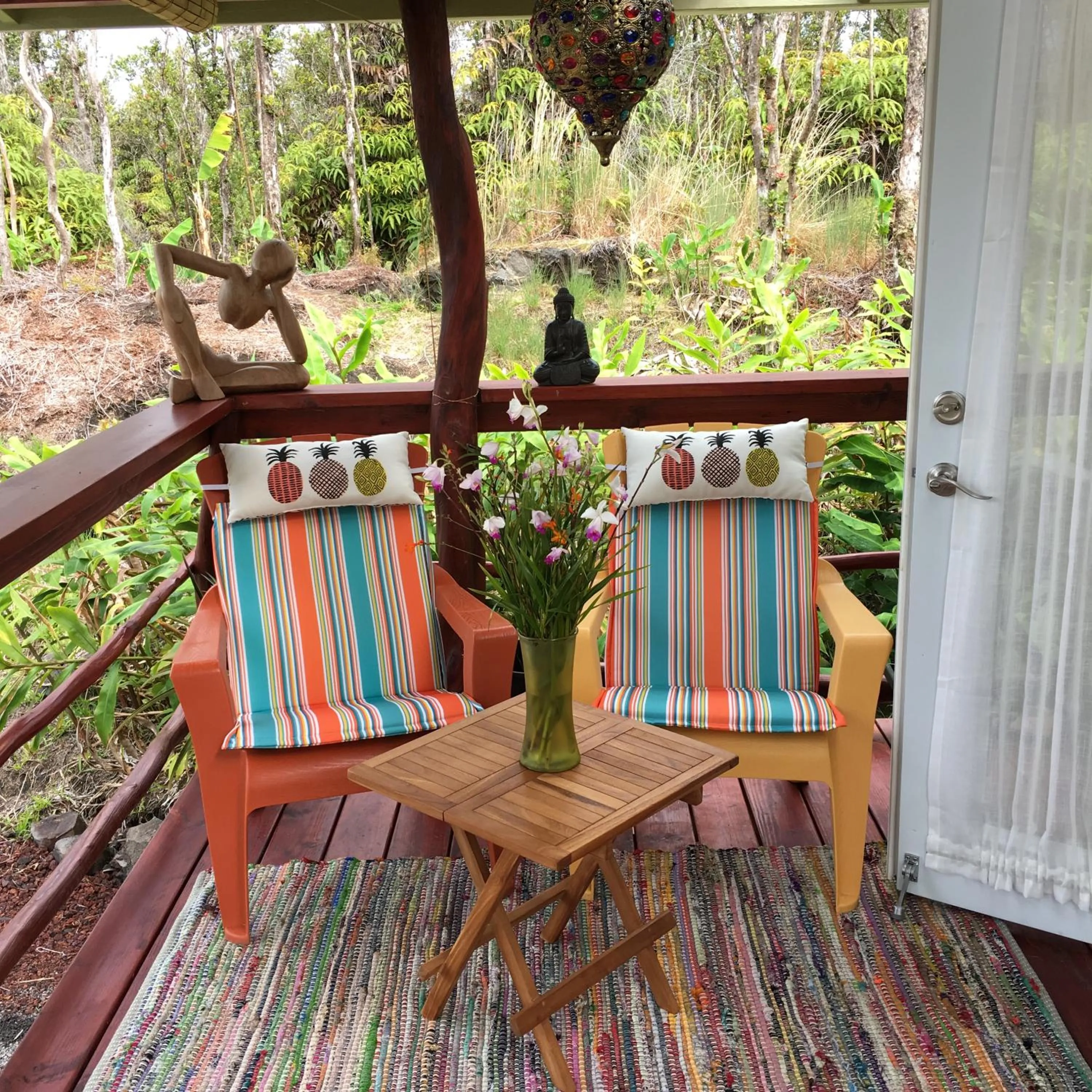 Balcony/Terrace in Volcano Eco Cabin & Eco Lodge