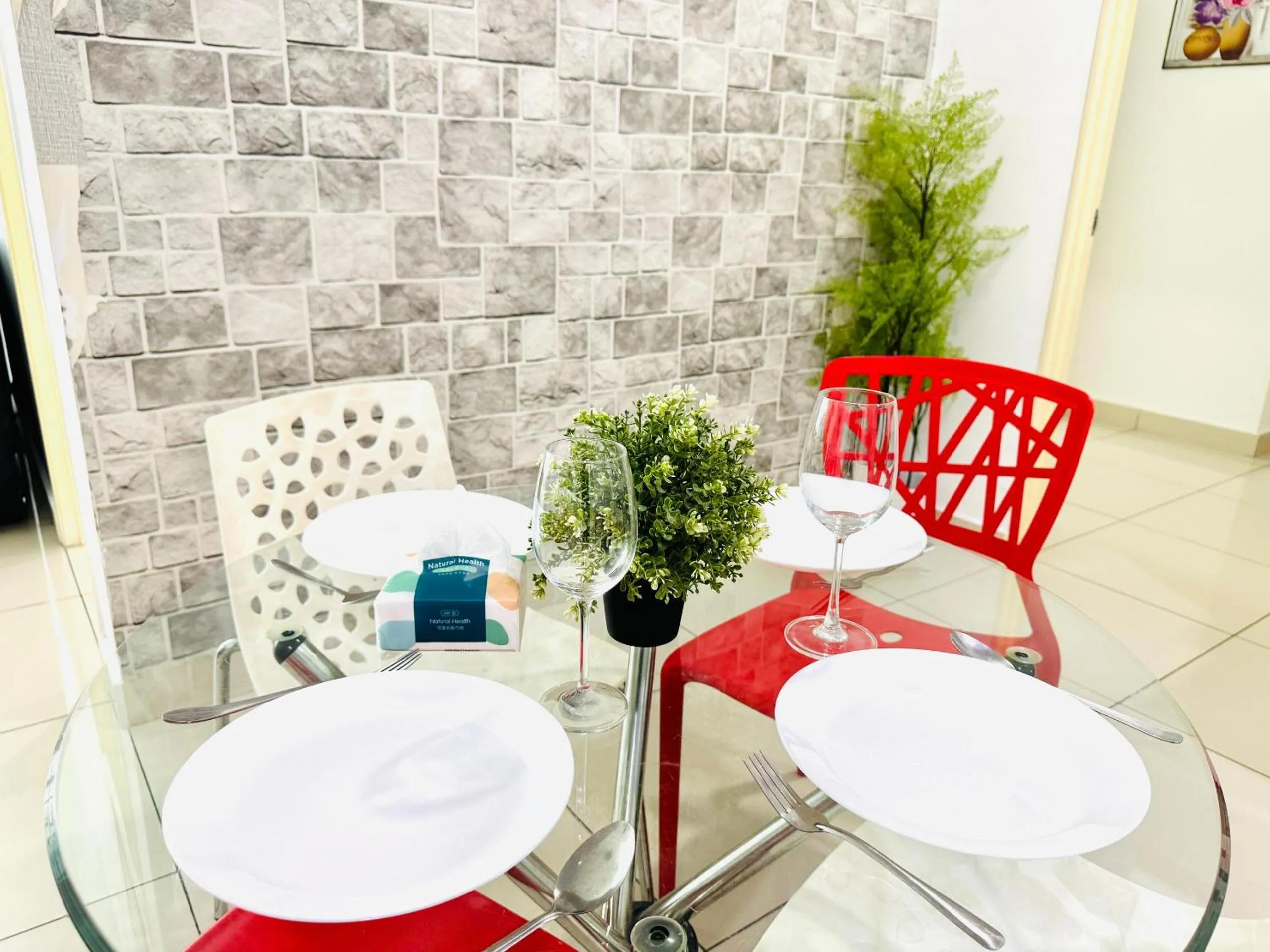 Living room in Hejmo Suites