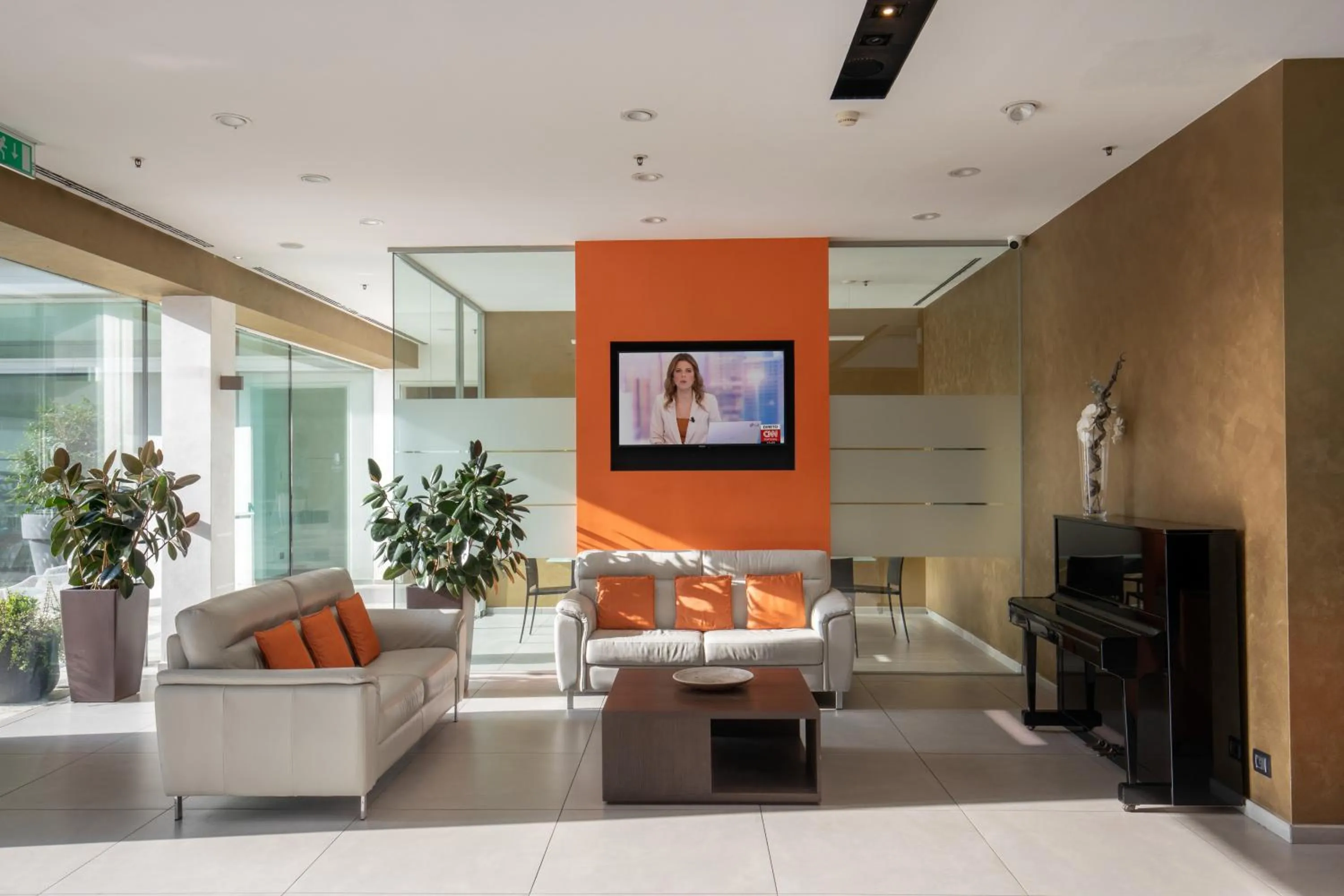 Communal lounge/ TV room in DoubleTree By Hilton Milan