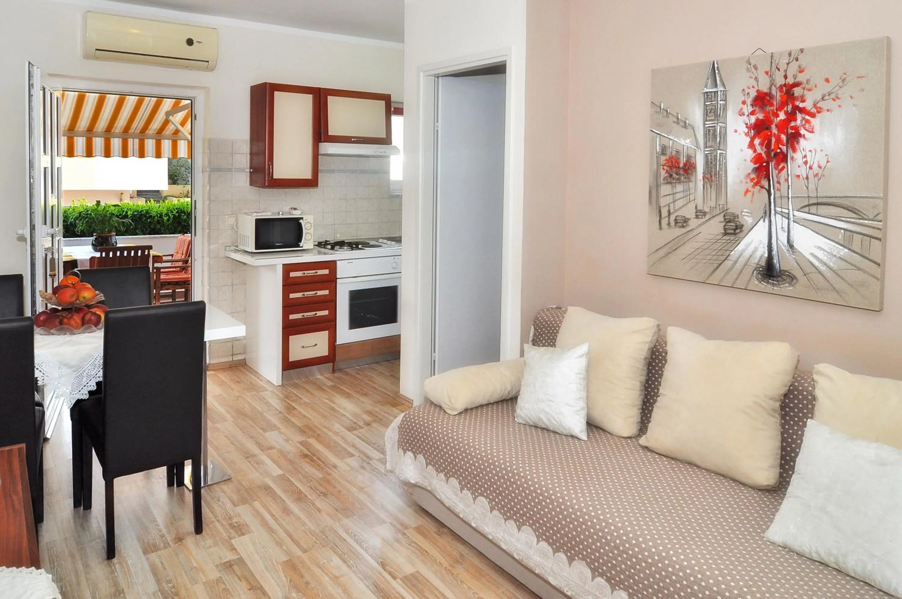 Balcony/Terrace in Villa Vanilla with Heated Pool