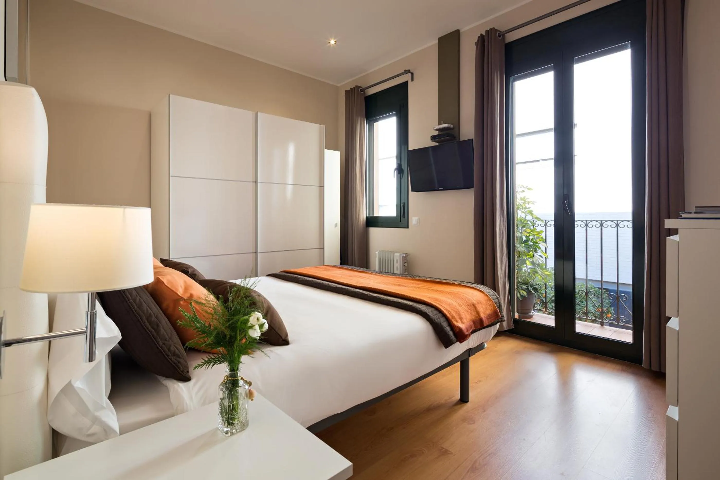 Bed in Lugaris Rambla Apartments