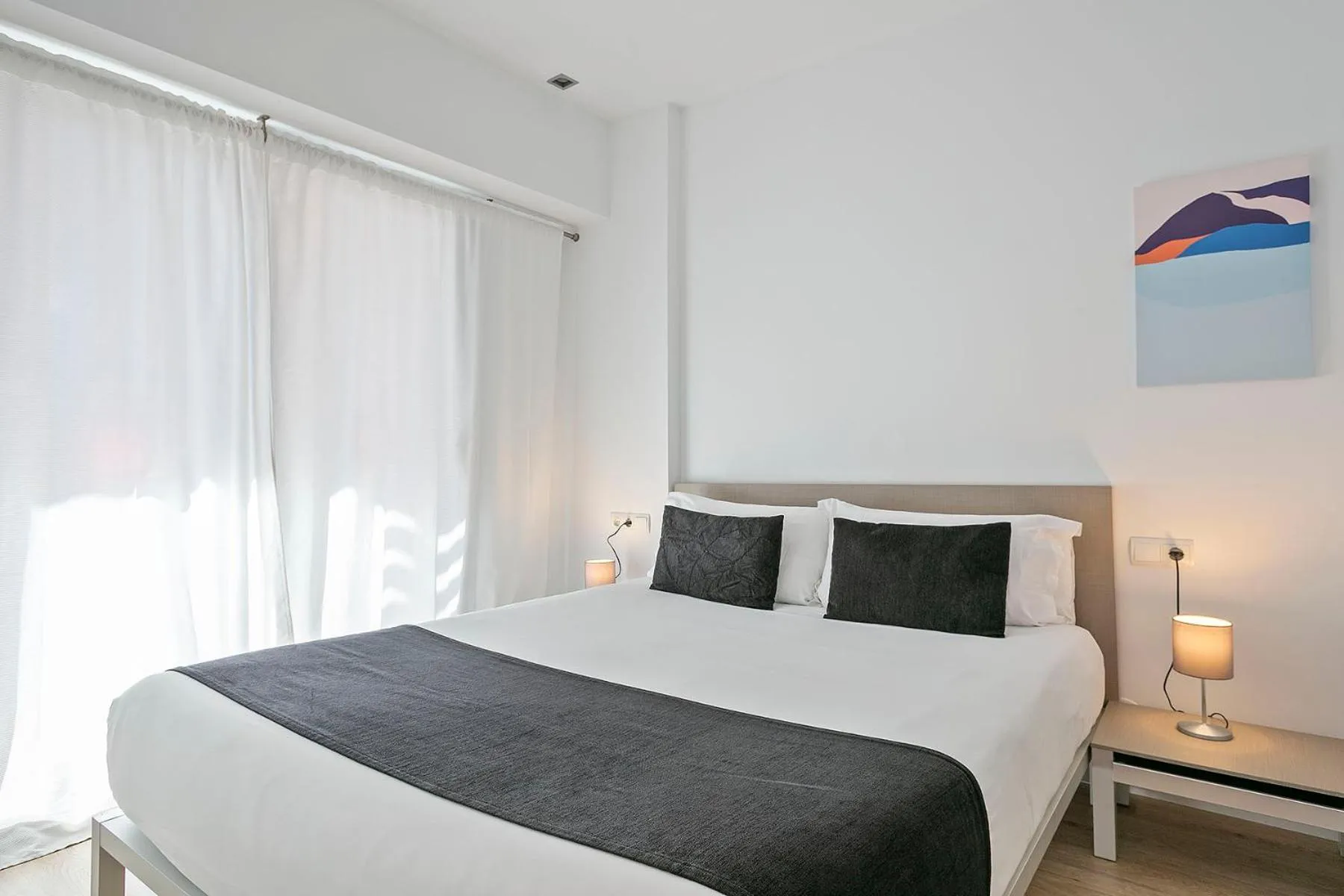 Bed in Lugaris Rambla Apartments
