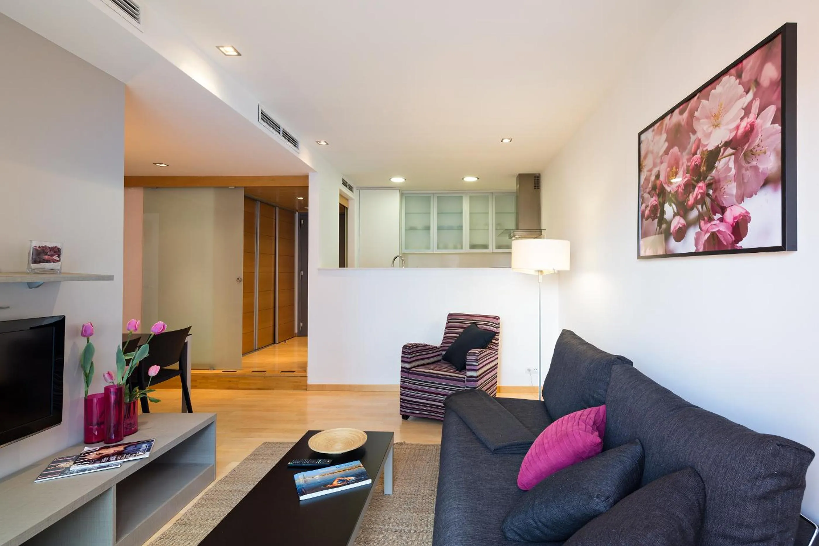 Living room in Lugaris Rambla Apartments