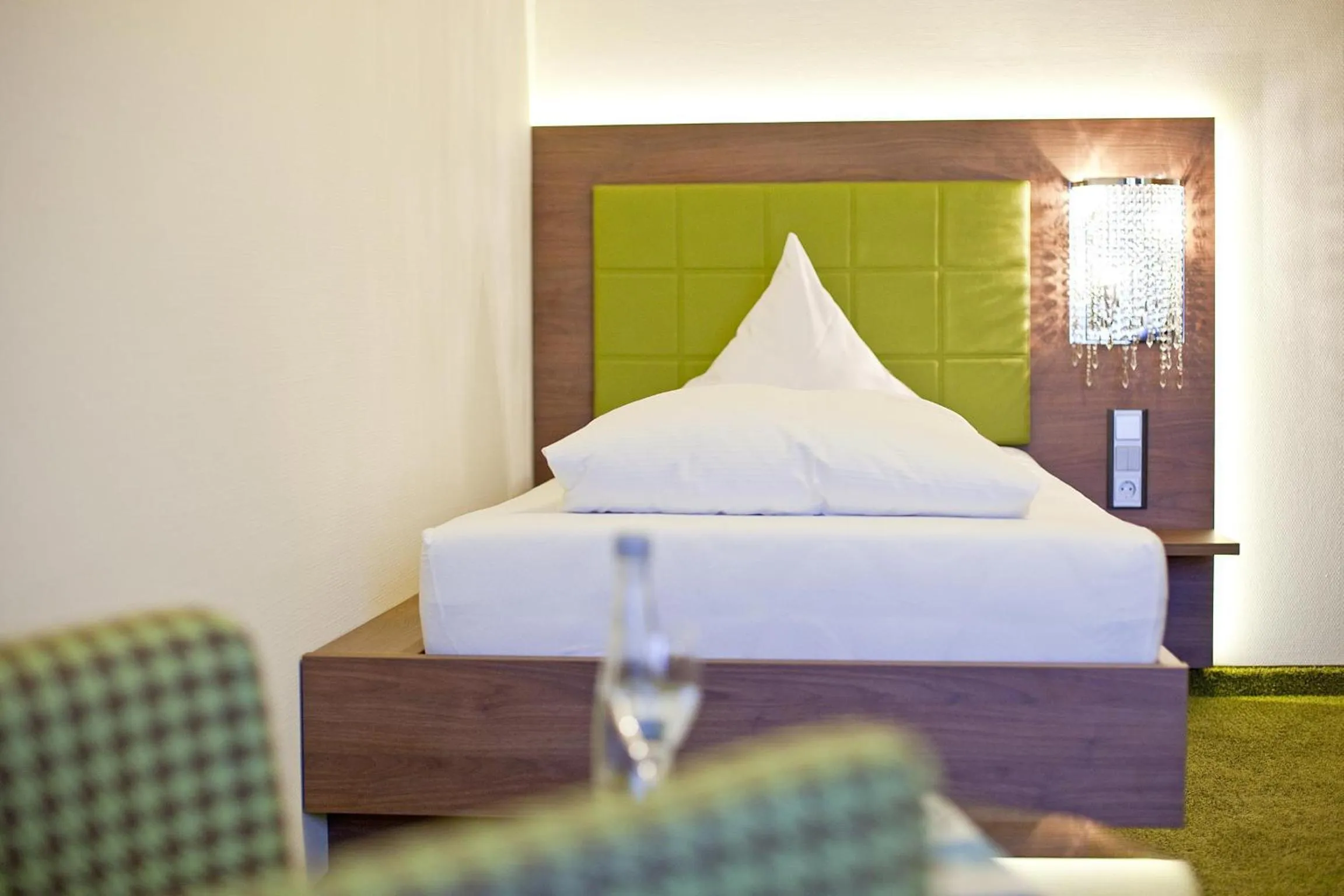 Toilet, Bed in Hotel Hirsch