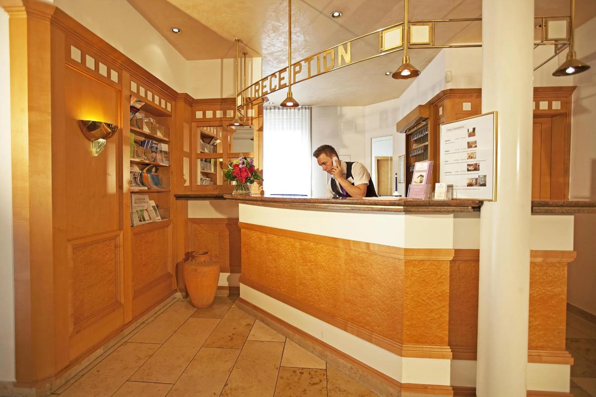 Lobby or reception in Hotel Hirsch