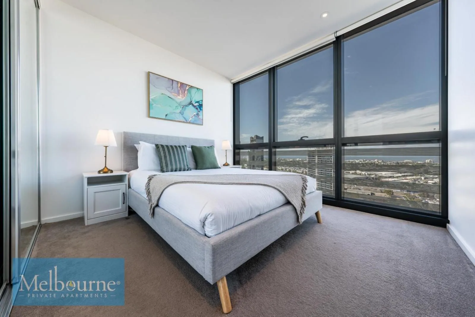 Bedroom, Bed in Melbourne Private Apartments - Collins Street Waterfront, Docklands