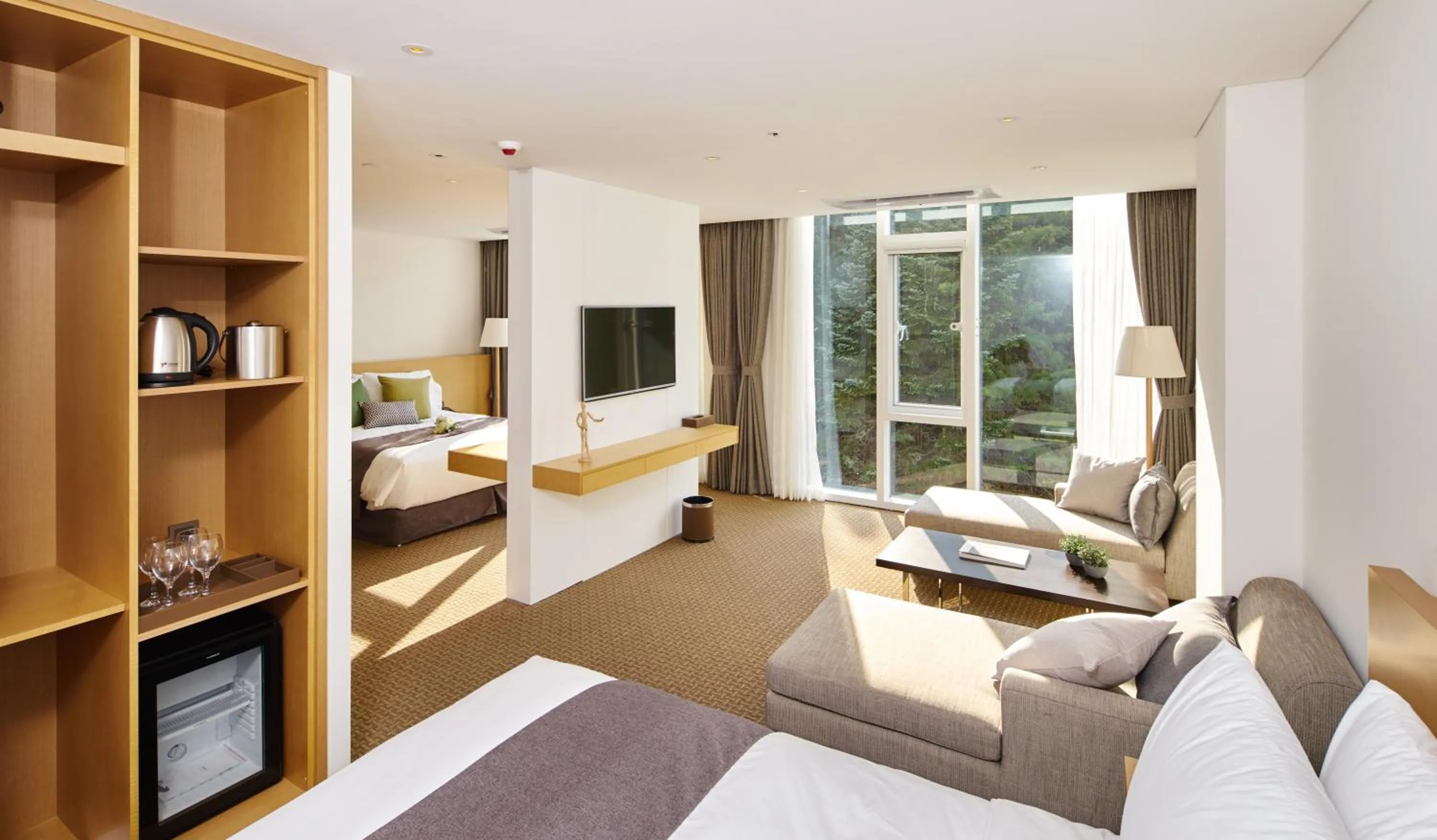 Bed in Naksan Beach Hotel