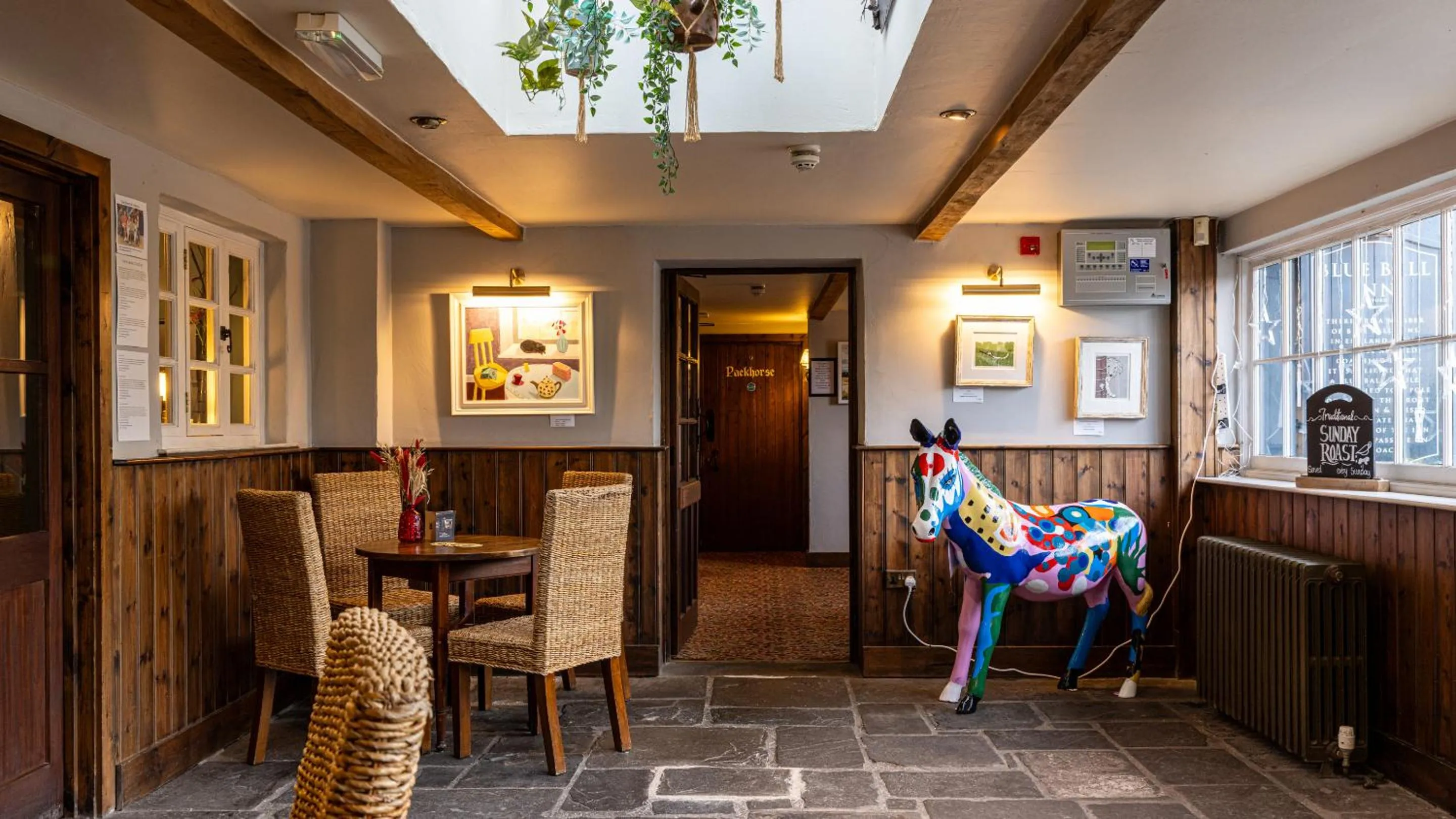 Dining area in Blue Ball Inn