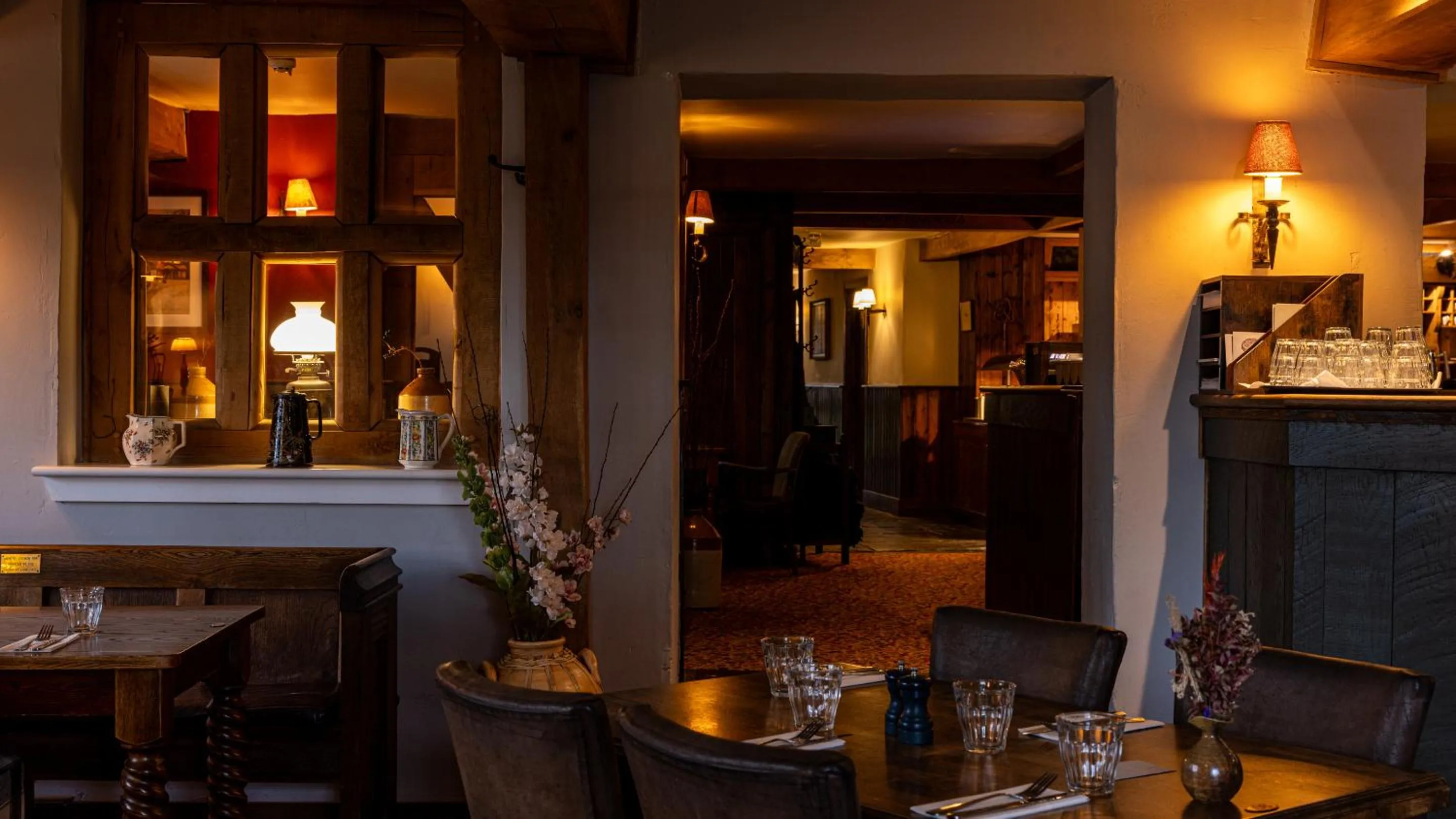 Dining area in Blue Ball Inn