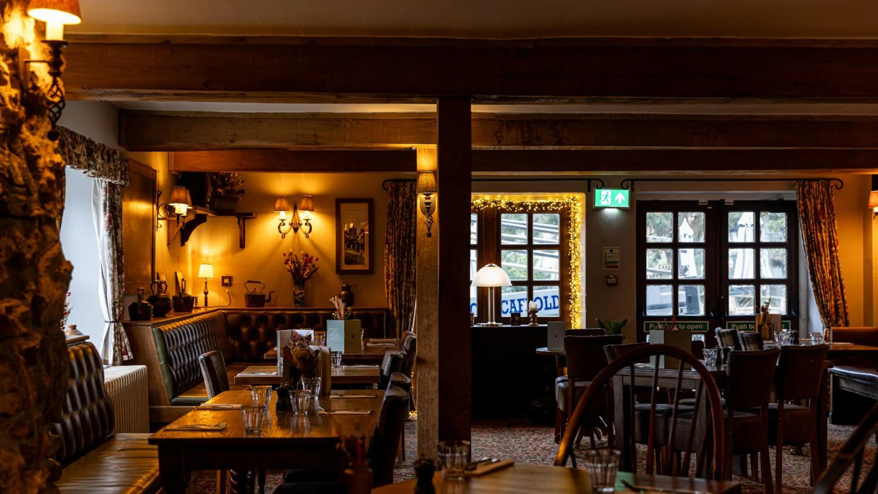 Dining area in Blue Ball Inn
