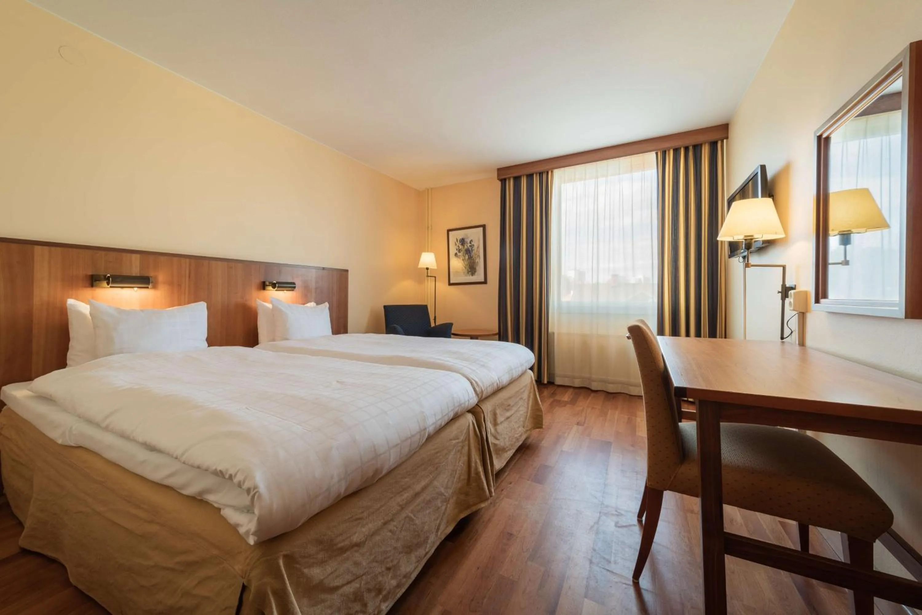 Bedroom, Bed in Scandic Södertälje