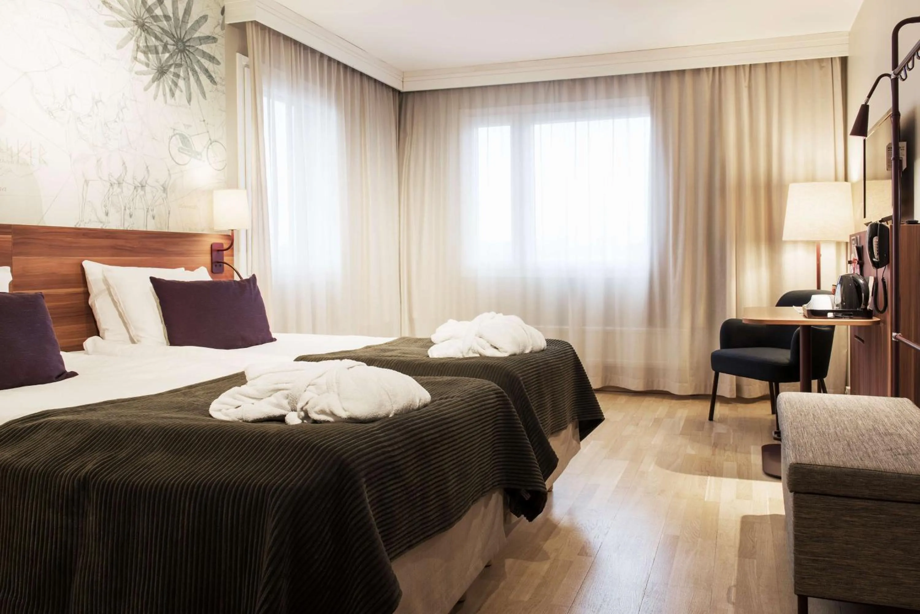 Bedroom, Bed in Scandic Södertälje