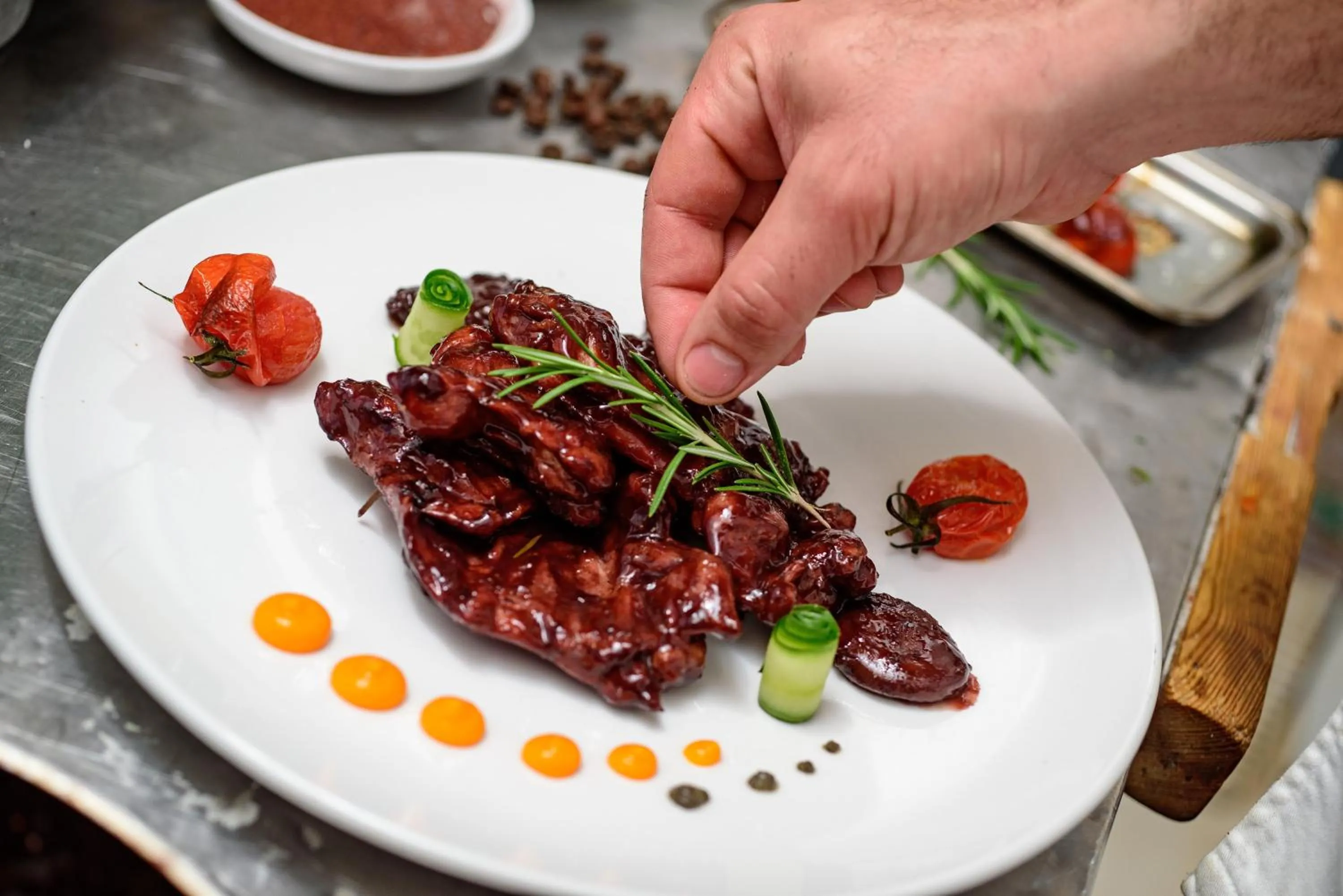 Food close-up in Amirey Hagalil Boutique Hotel