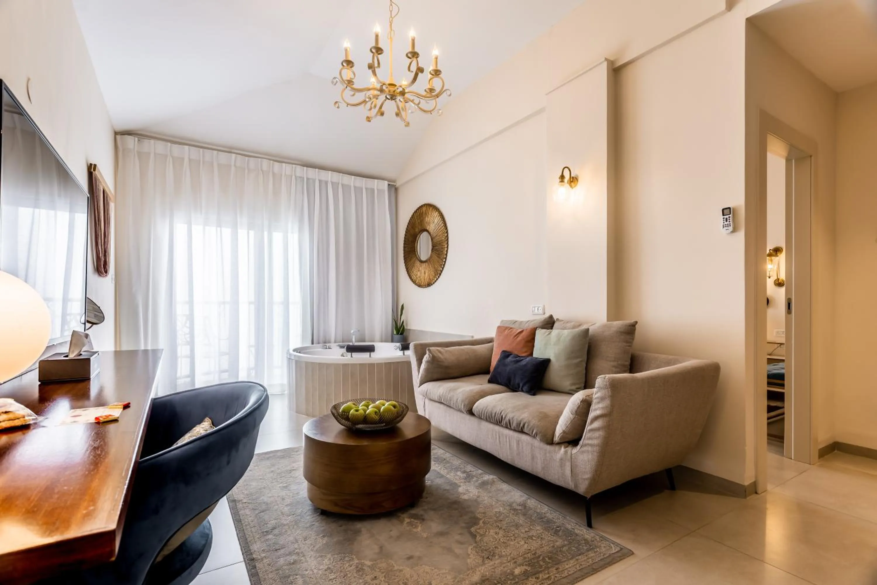 Seating area in Amirey Hagalil Boutique Hotel