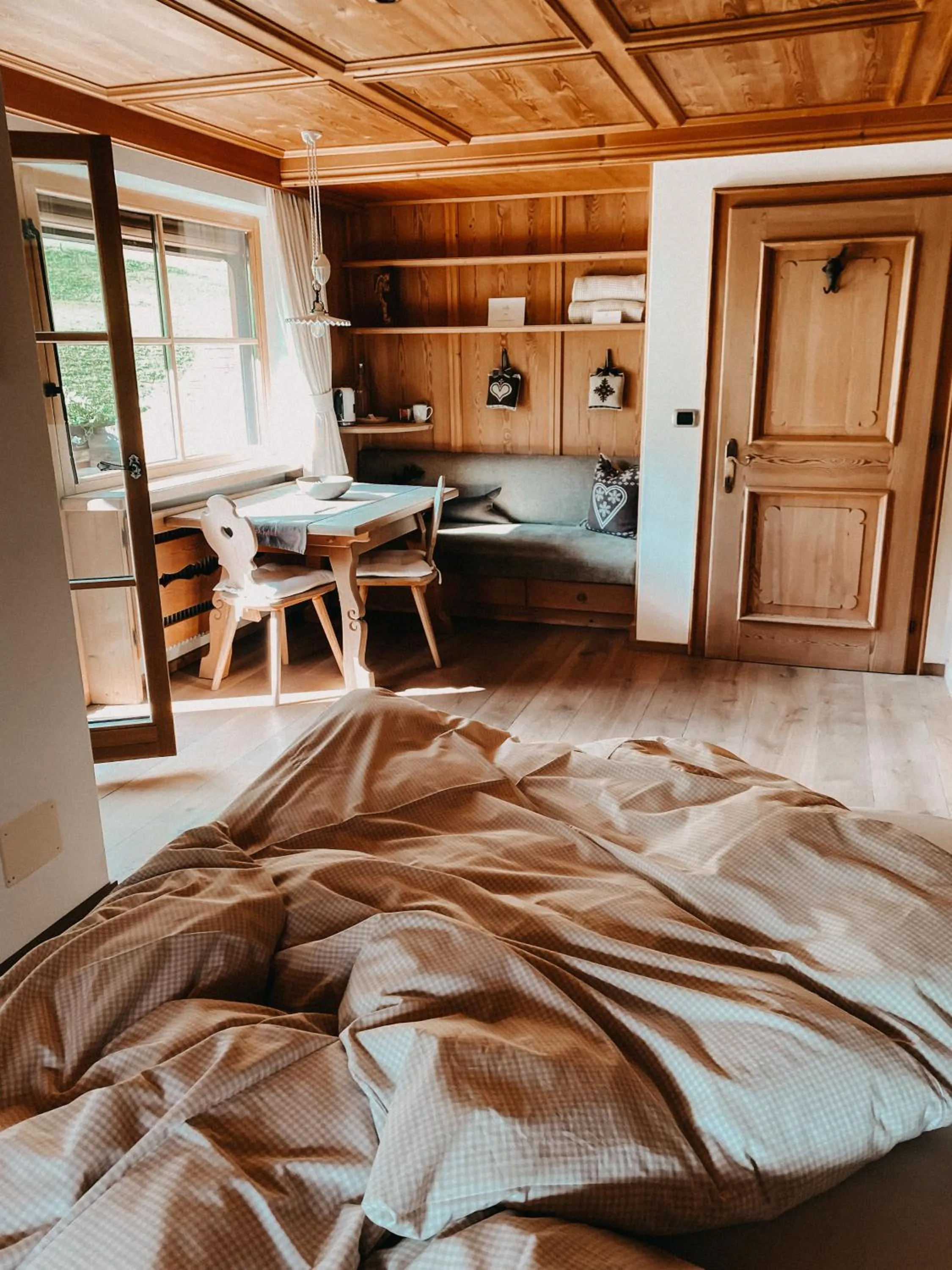 Bed in Mountain Chalet Pra Ronch