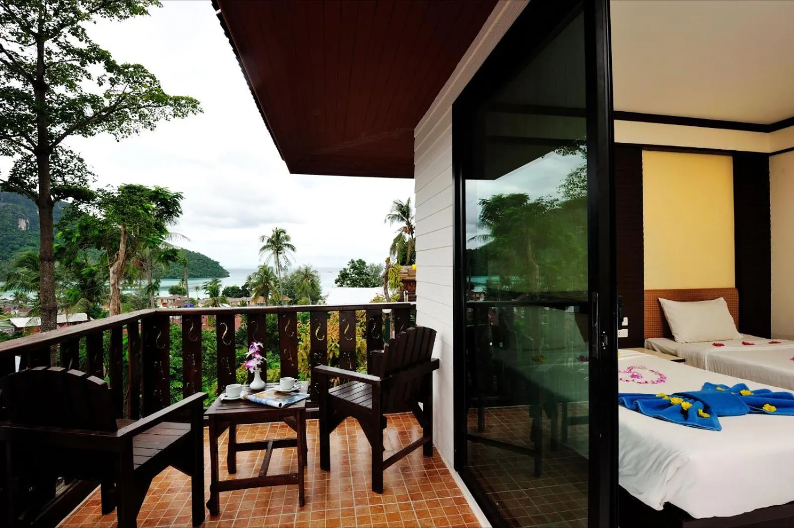 View (from property/room), Bed in Phi Phi Arboreal Resort