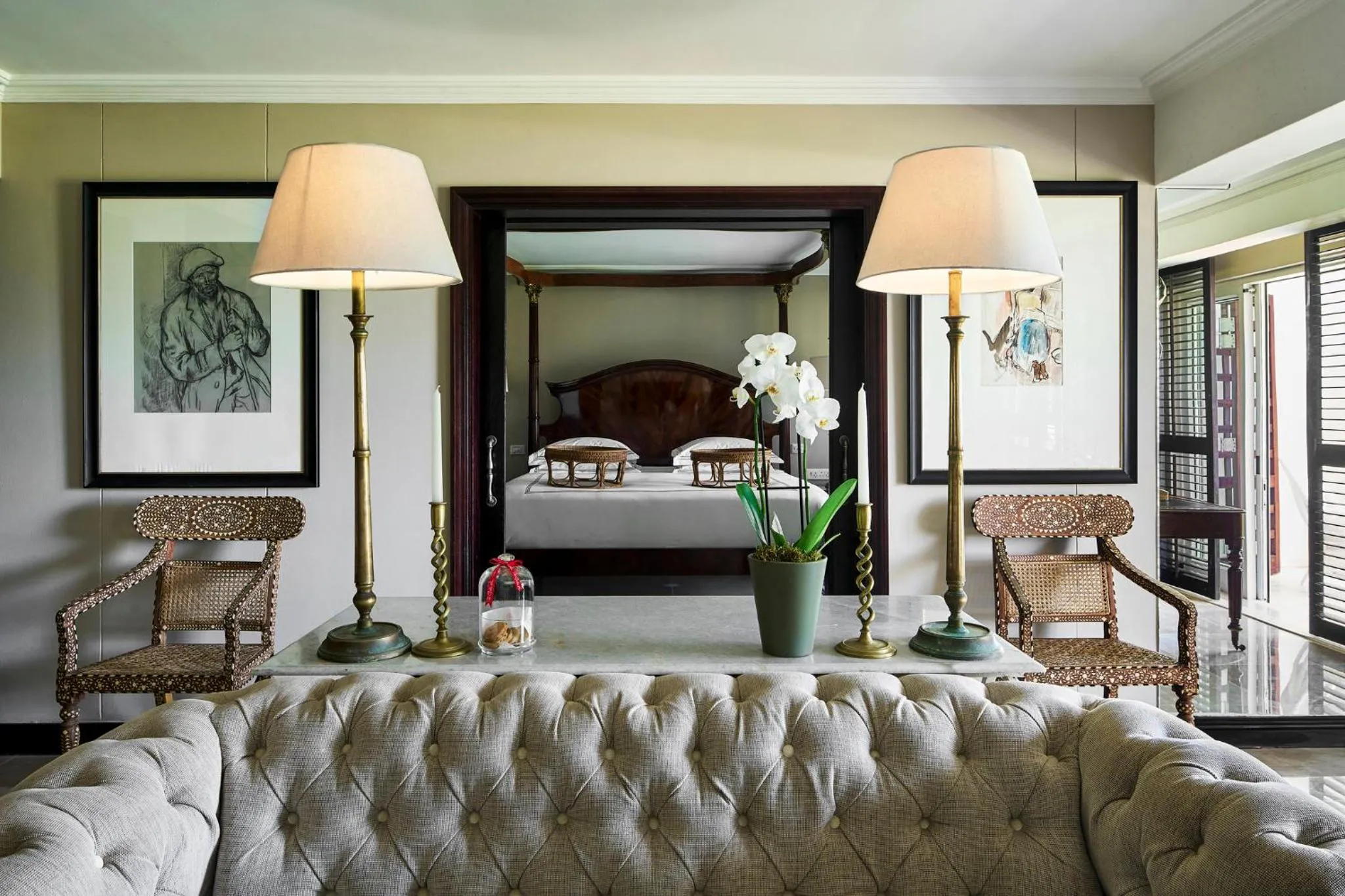 Photo of the whole room, Bed in The Oyster Box