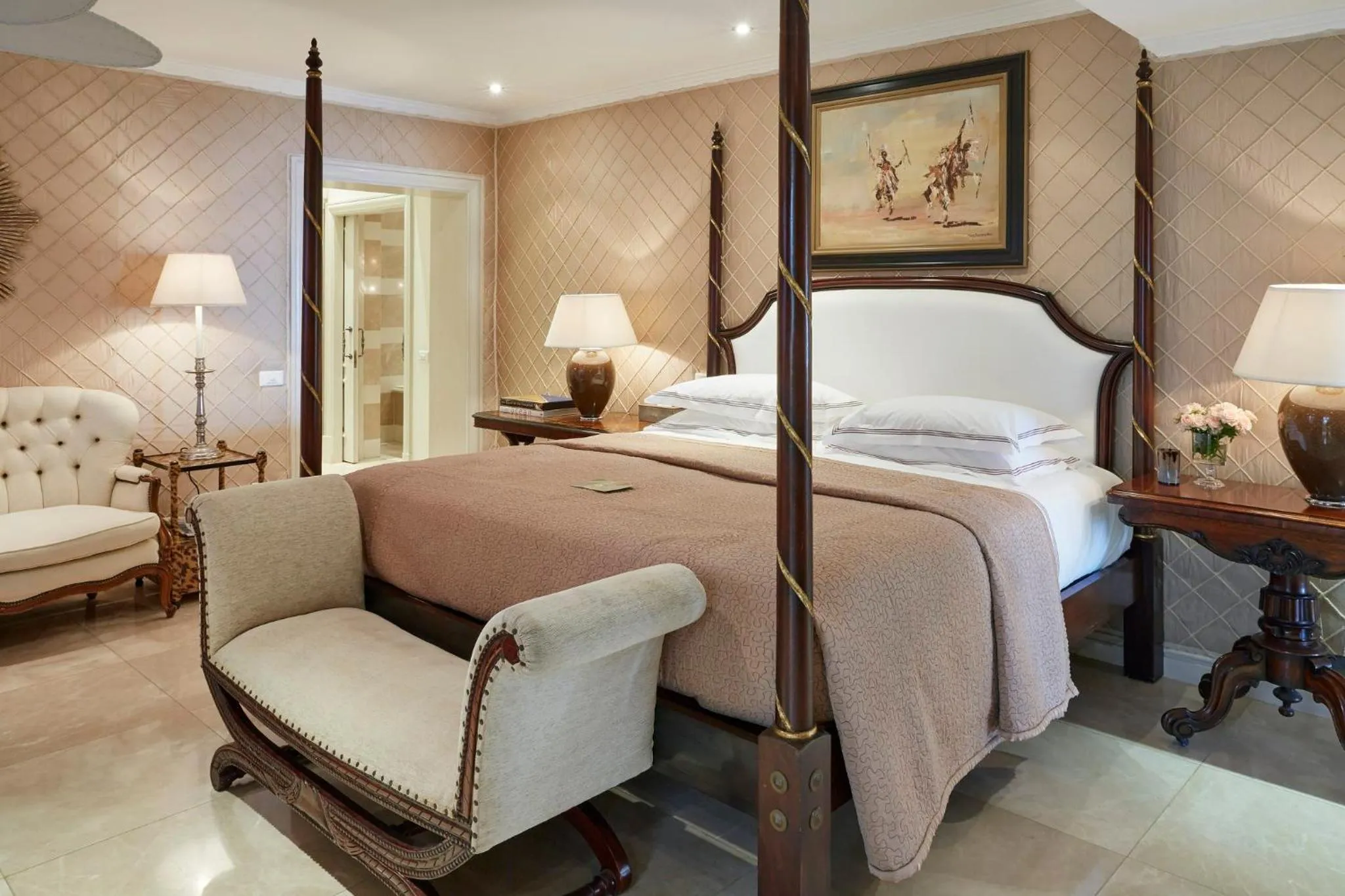 Photo of the whole room, Bed in The Oyster Box