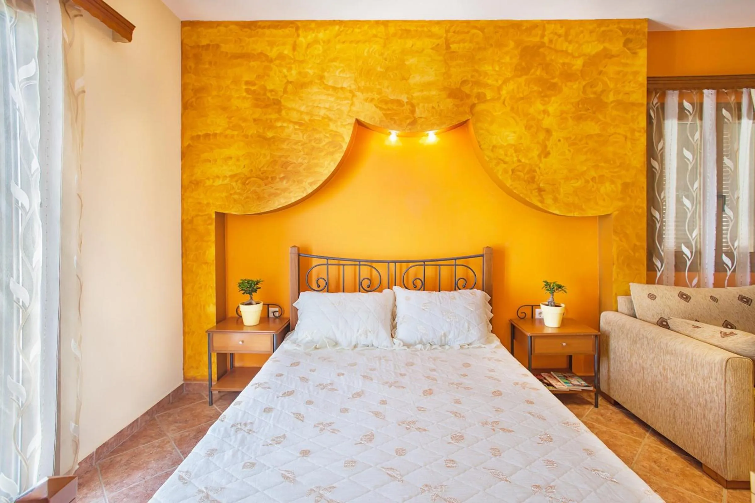 Bed in Golden Sun Hotel