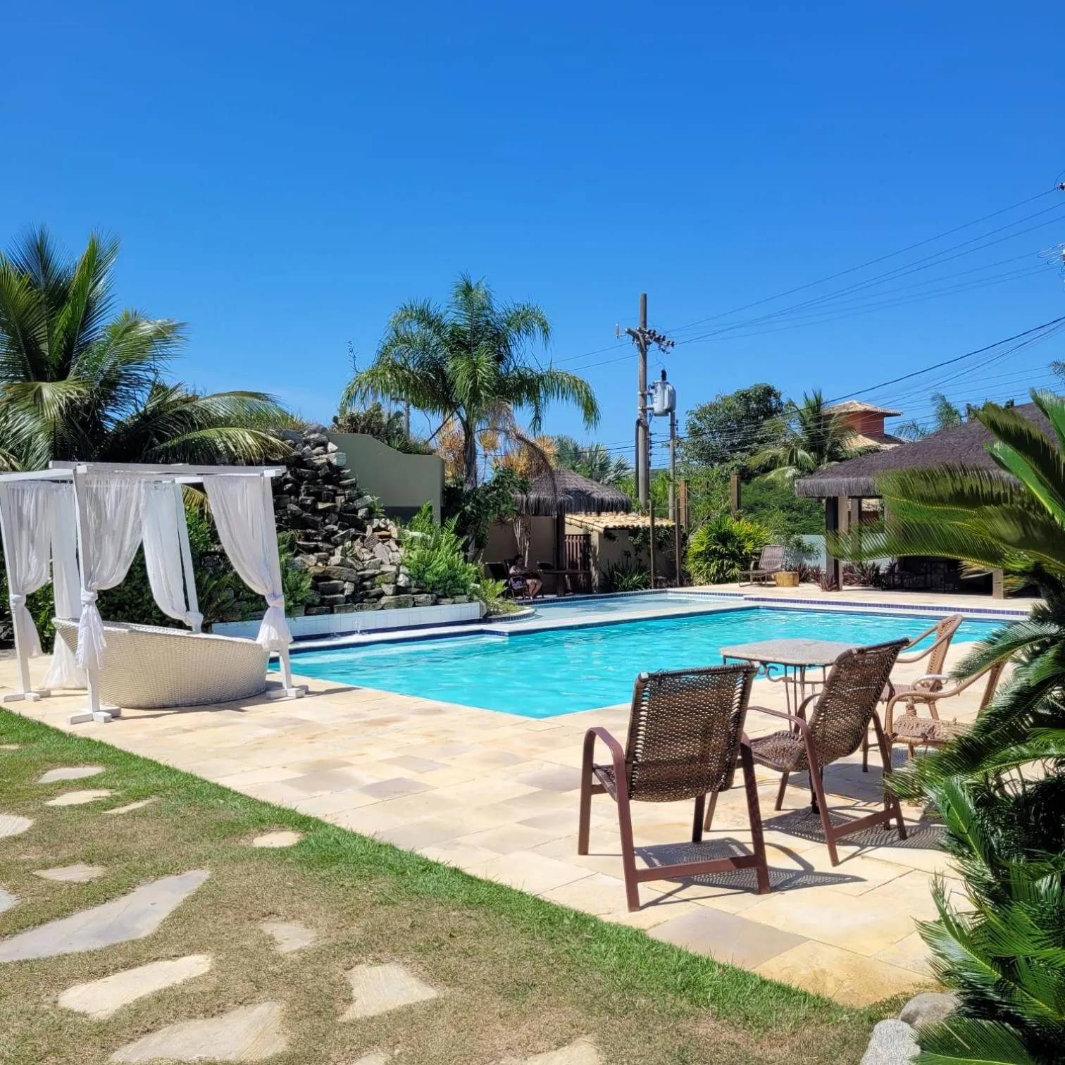 Pool view in Pousada Casa do Catavento