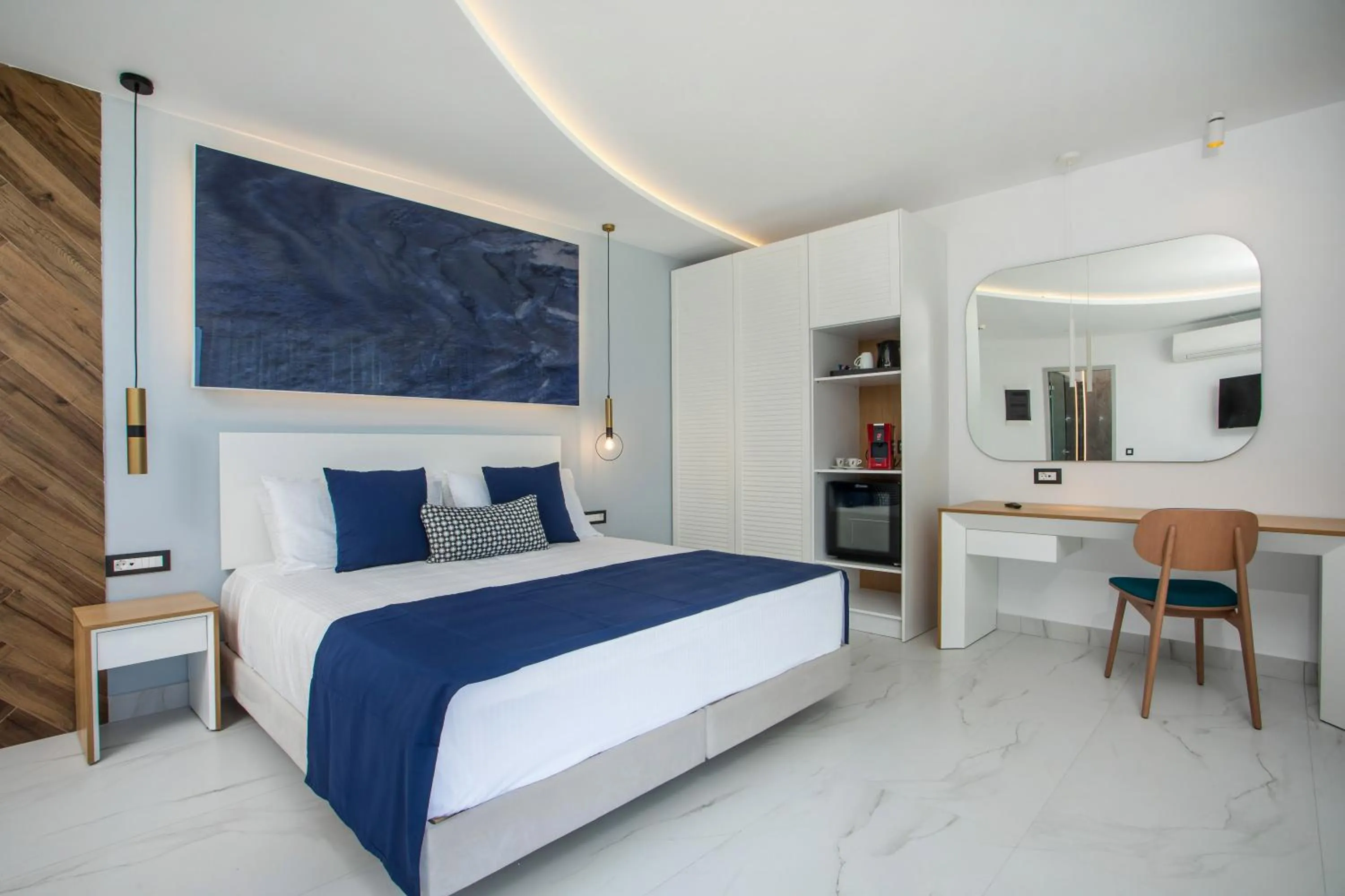 Photo of the whole room, Bed in Lindos White Hotel & Suites