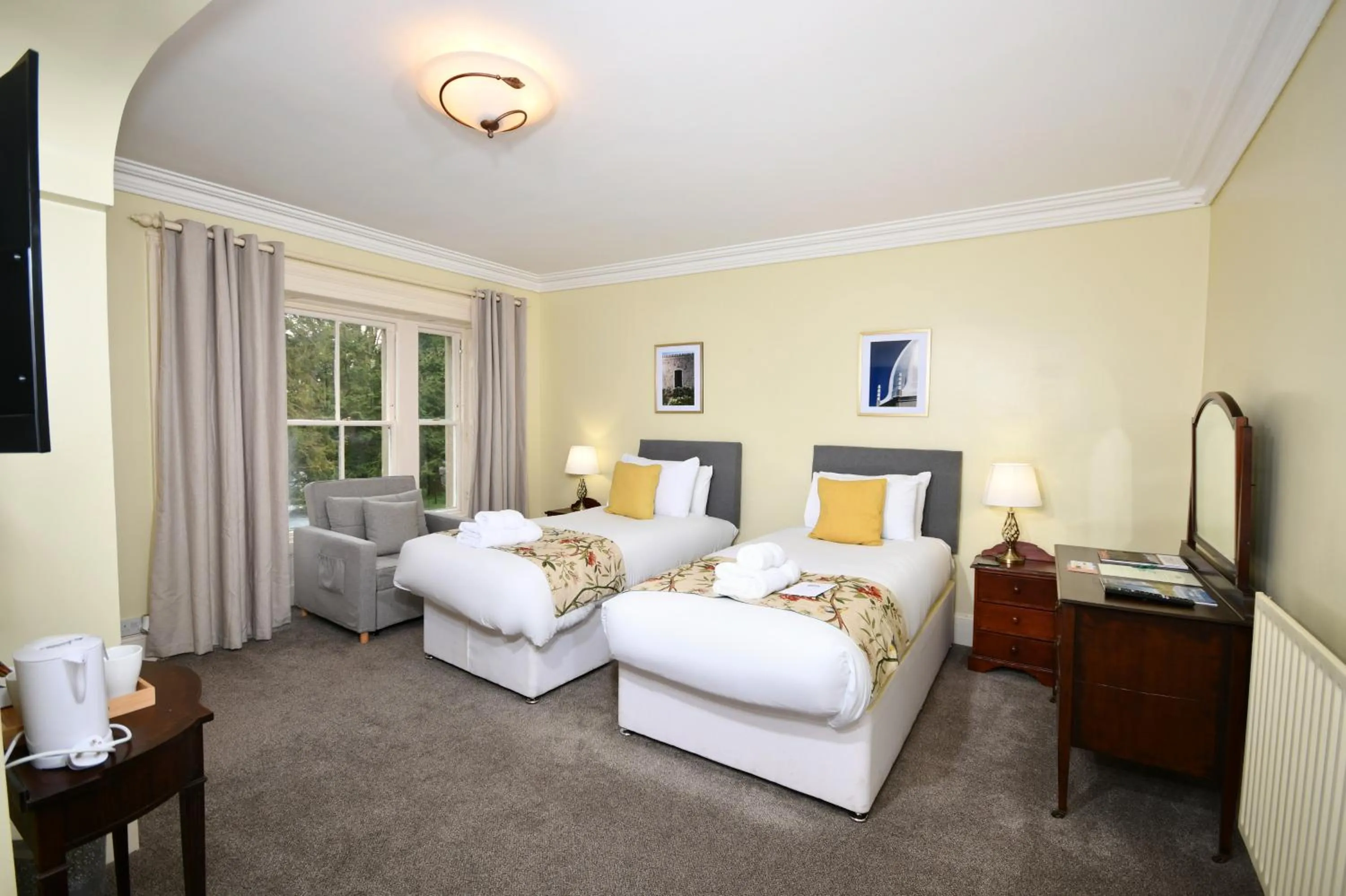 Bedroom in Lovelady Shield Country House Hotel