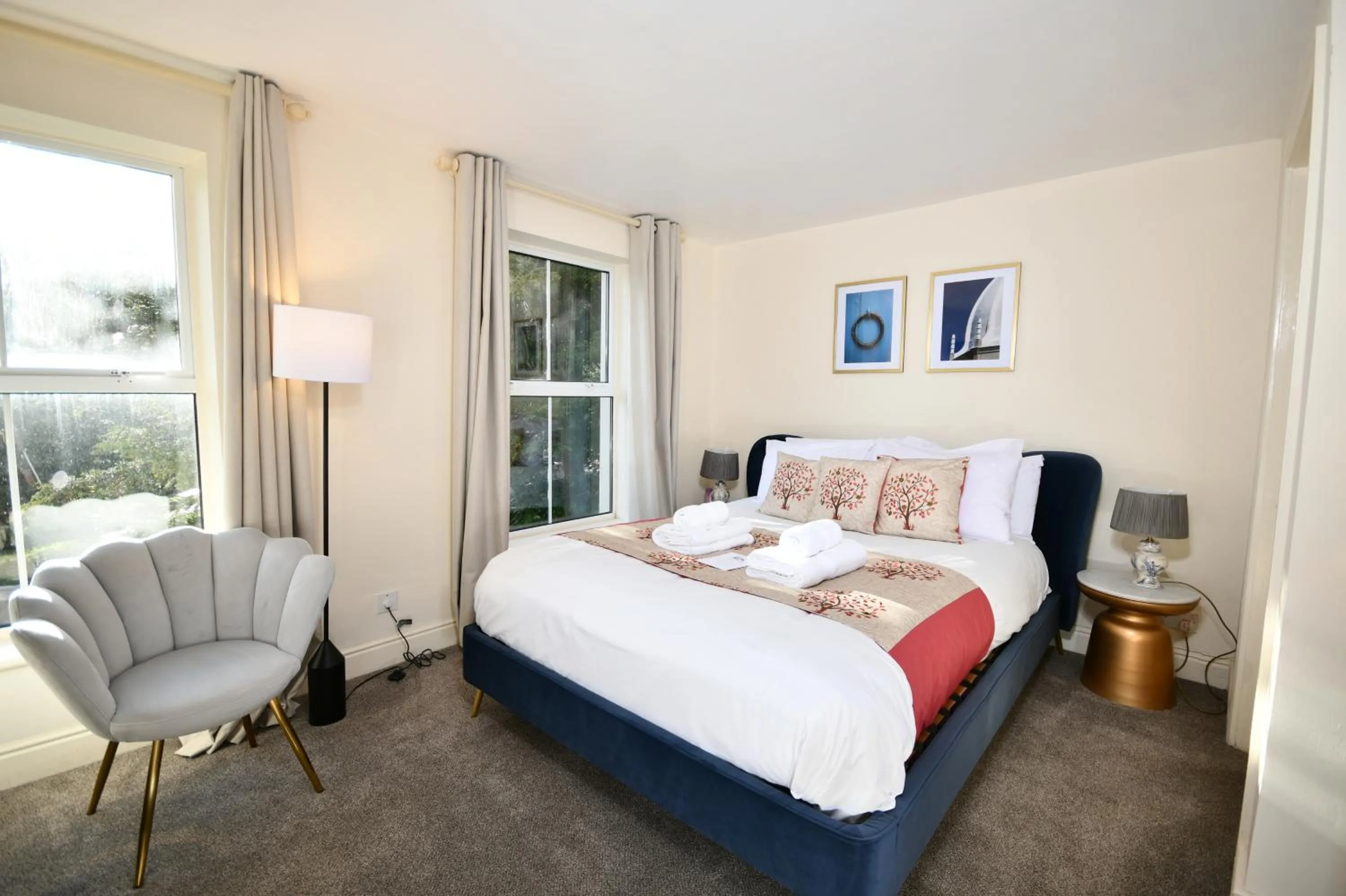 Bed in Lovelady Shield Country House Hotel