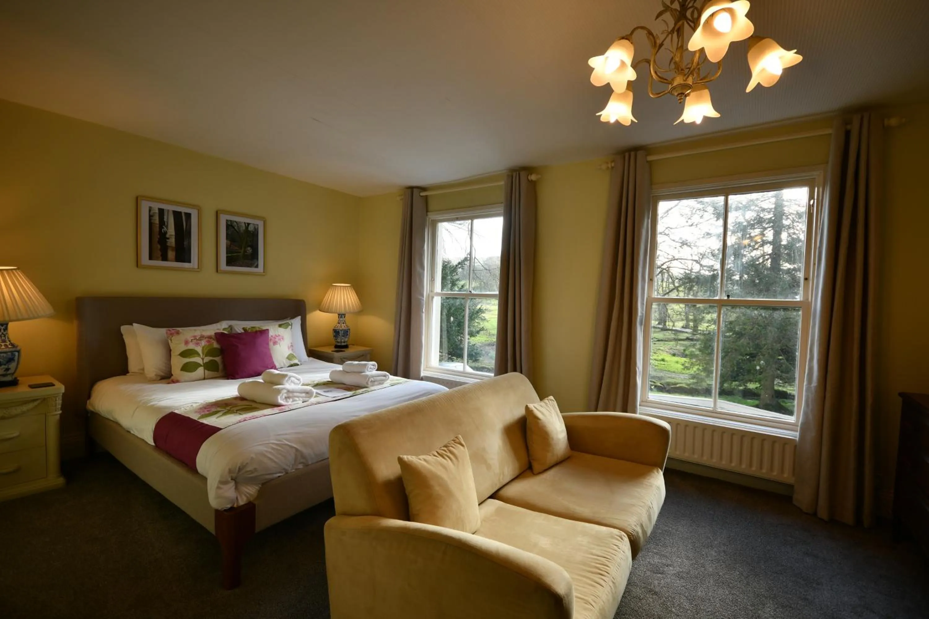 Bedroom in Lovelady Shield Country House Hotel