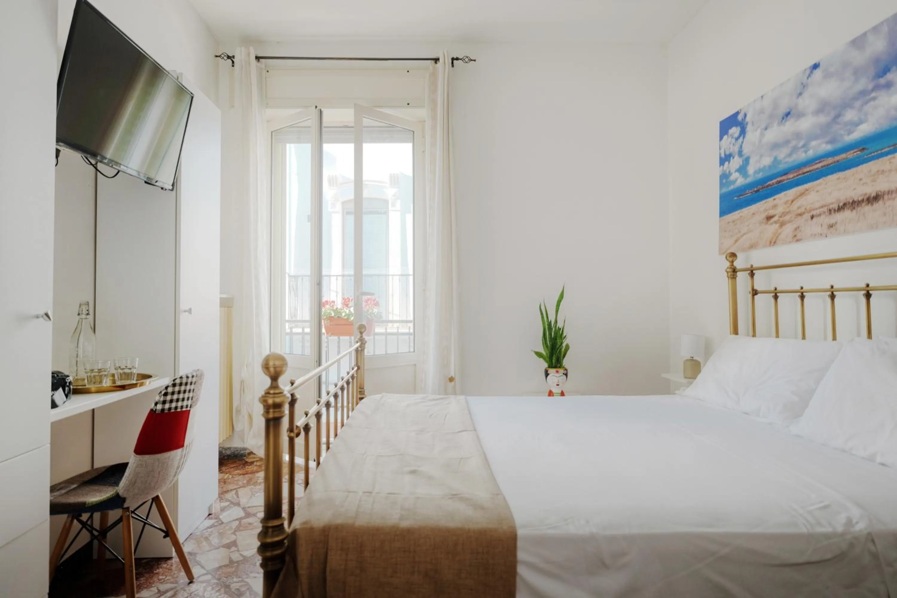 Balcony/Terrace, Bed in BED&BREAD Piazza 'Nzegna