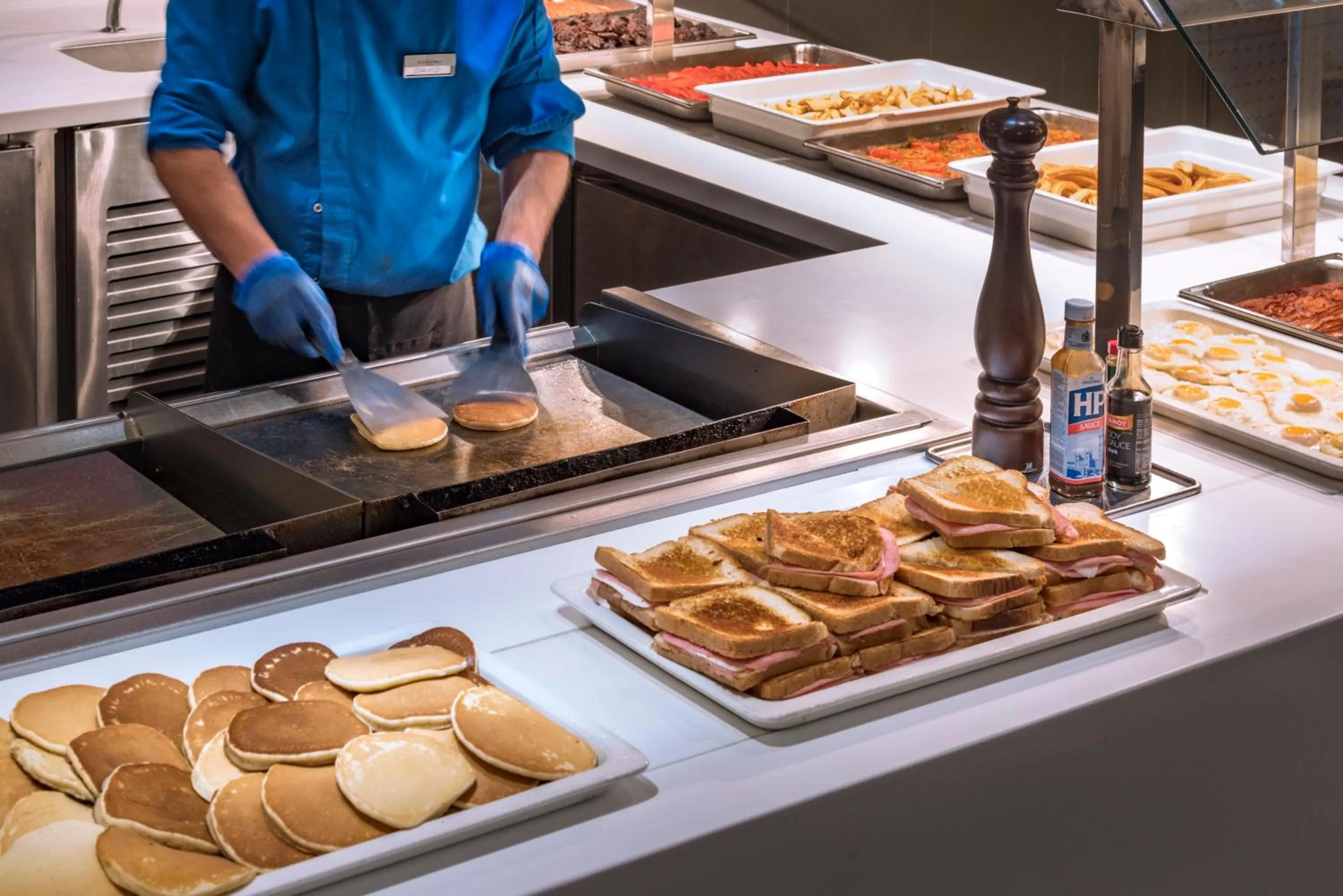 American breakfast in Hotel Alhambra